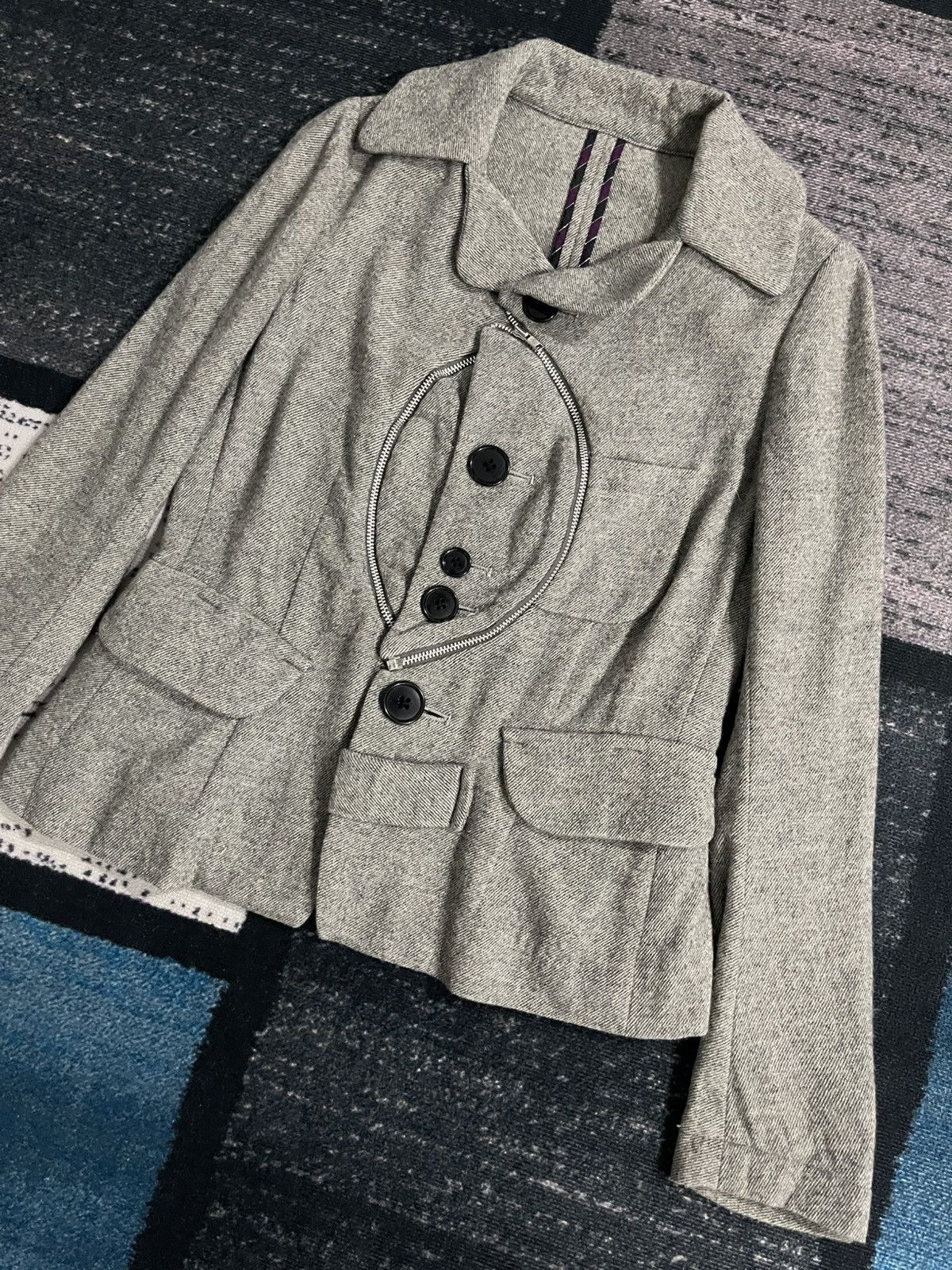 Japanese Brand × Vintage Vintage Unbrand Wool Jacket Size XS / US 0-2 / IT 36-38 - 4 Thumbnail