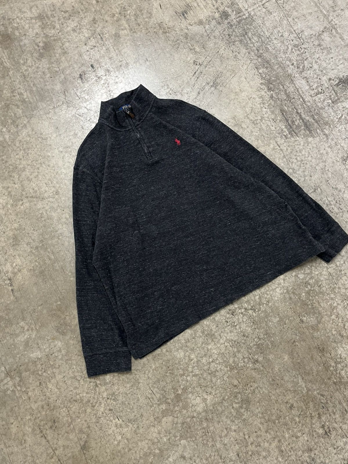 Polo Ralph Lauren × Vintage Polo Ralph Lauren vintage 1/4 zip sweatshirt preppy hype Size US XL / EU 56 / 4 - 4 Thumbnail