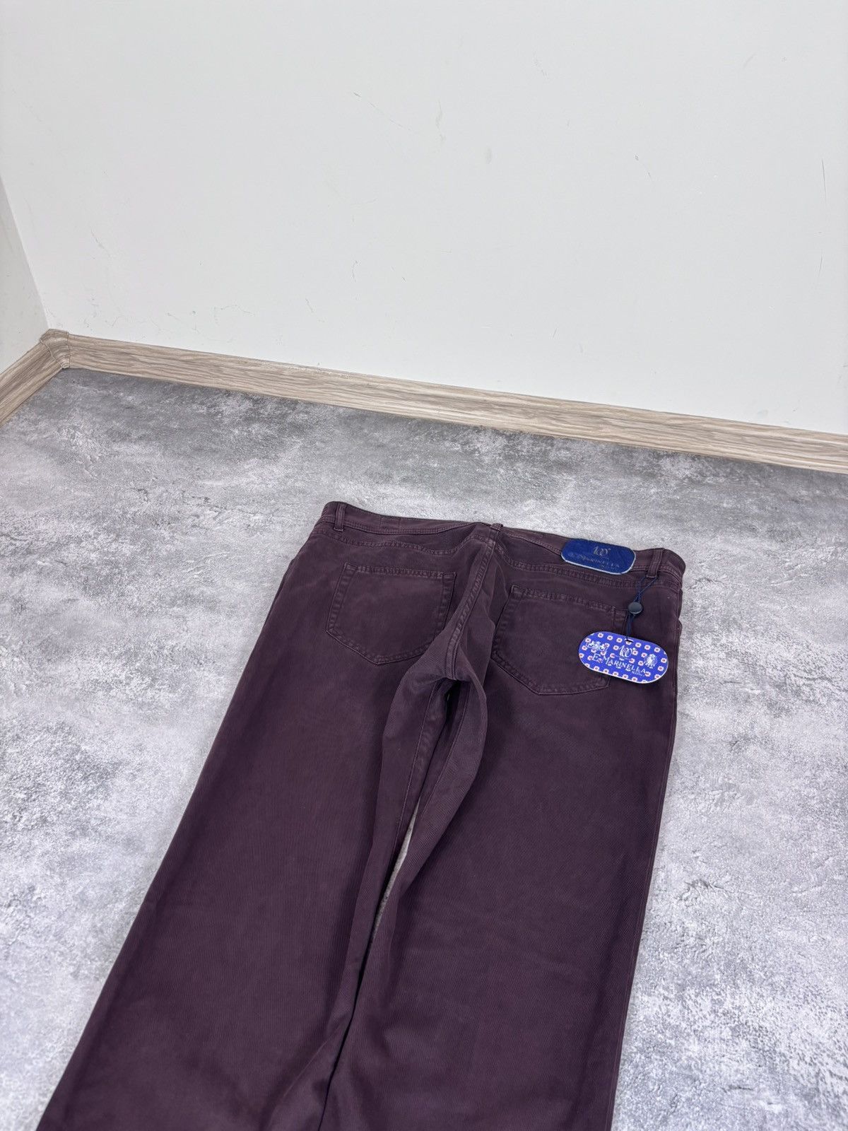 E. Marinella E. Marinella Men’s NWT Burgundy Slim Straight Pants Jeans Size US 30 / EU 46 - 18 Thumbnail