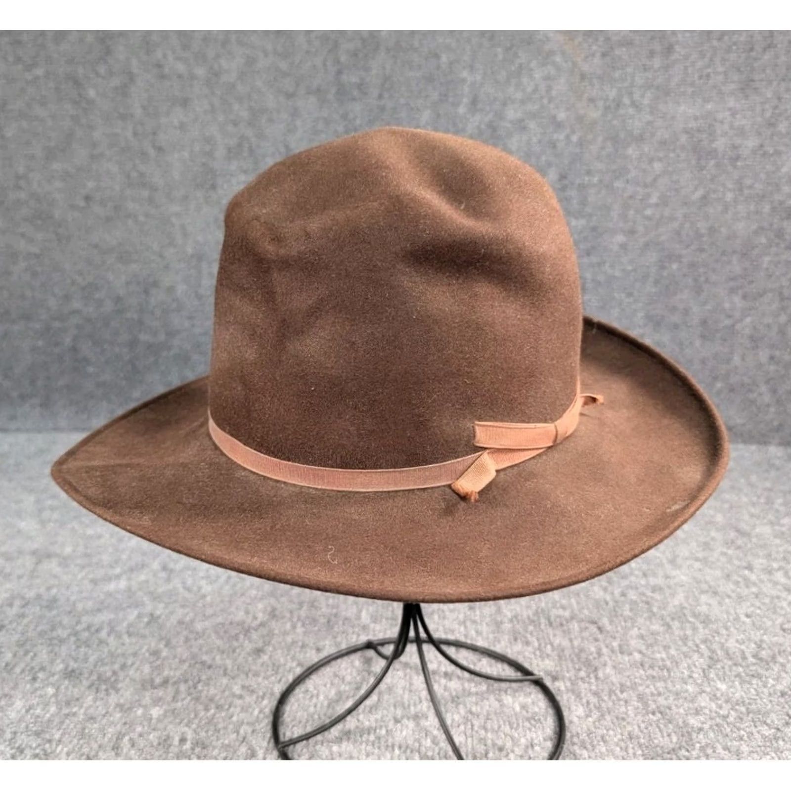 FELT Refinement: The Mallory Ten Vintage Felt Light Brown Tan Fedora Hat 6 3/4 is a is and It'S a style Size ONE SIZE - 2 Thumbnail