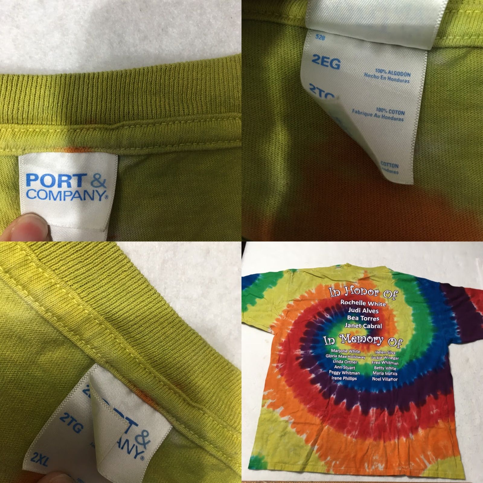 Port & Company Port & Company Shirt Mens 2XL Tie-Dye Peace Dream Love Ski Crew Neck Tee Size US XXL / EU 58 / 5 - 8 Thumbnail