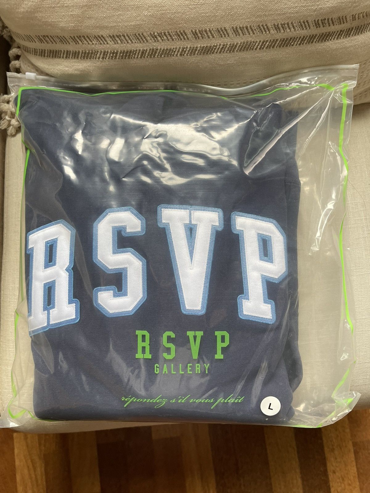 image of Rsvp Gallery Logo Hoodie in Navy, Men's (Size Large)