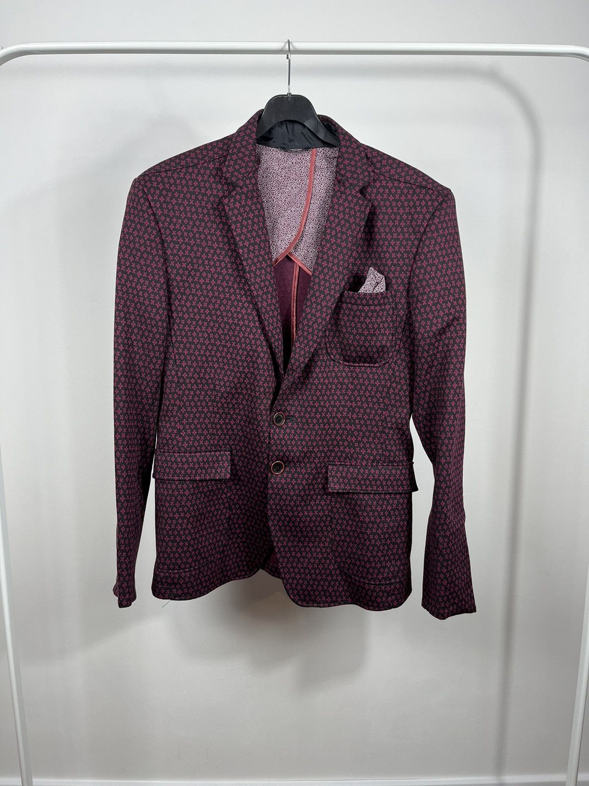 image of Avant Garde x Italian Designers Xagon Man Blazer Jacket in Burgandy, Men's (Size Medium)