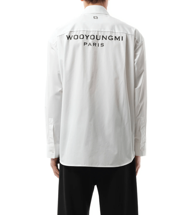 Wooyoungmi BNWT AW24 WOOYOUNGMI POPLIN BACK LOGO SHIRT 50 Size US M / EU 48-50 / 2 - 1 Thumbnail