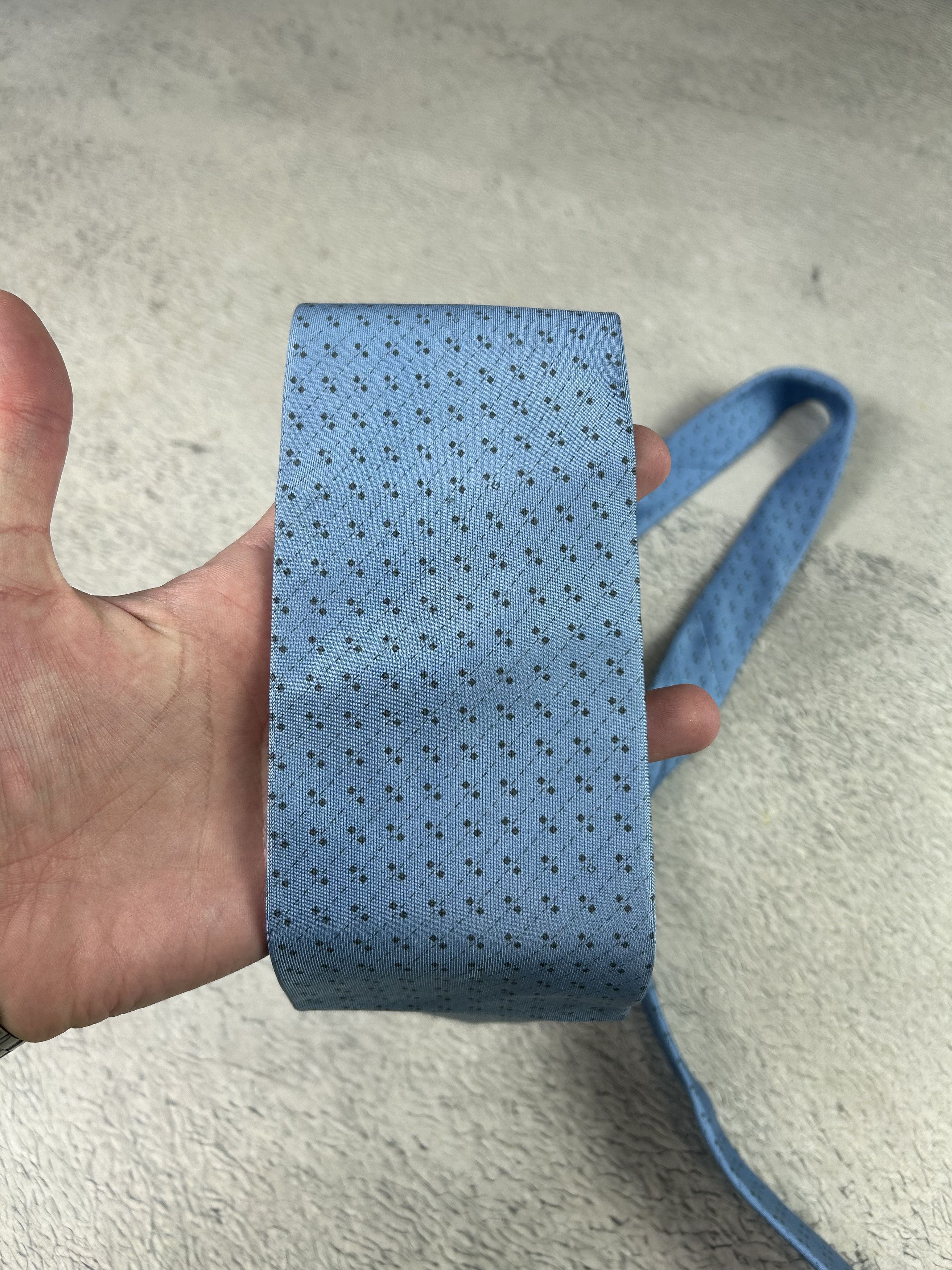 Gucci Gucci Silk Tie Blue Classic Made In Italy Size ONE SIZE - 9 Thumbnail