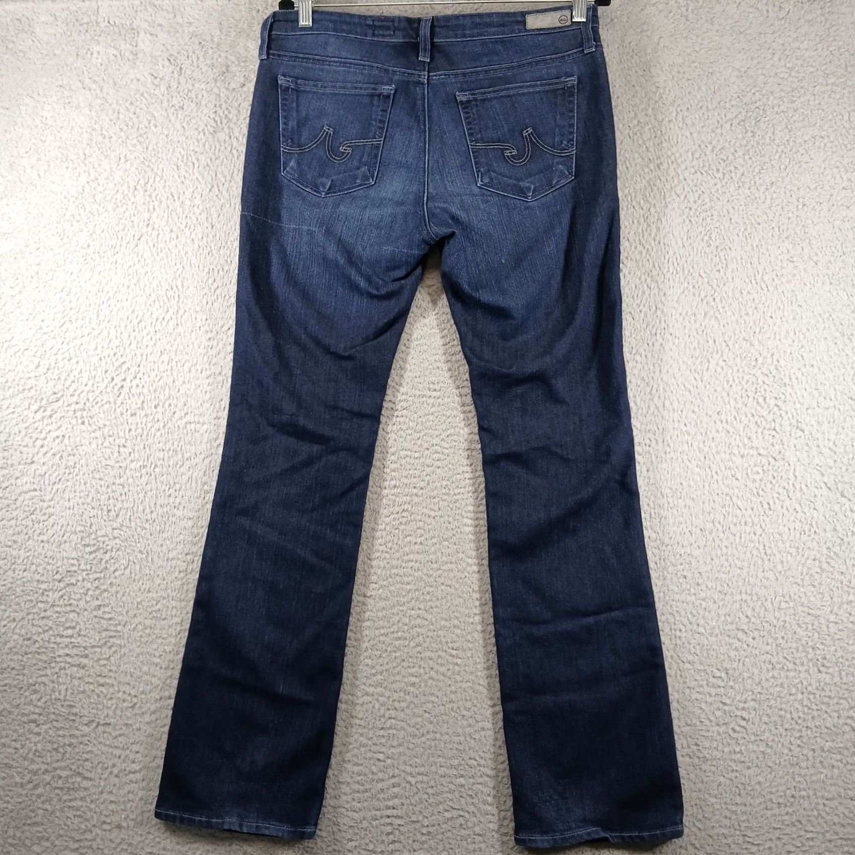 Vintage AG Adriano Goldschmied The Ballad Slim Boot Jeans Dark Wash 31R Womens Jeans Wide 5-Pocket Denim Cotton Blend Bag? Size 24" / US 00 / IT 34 - 3 Thumbnail