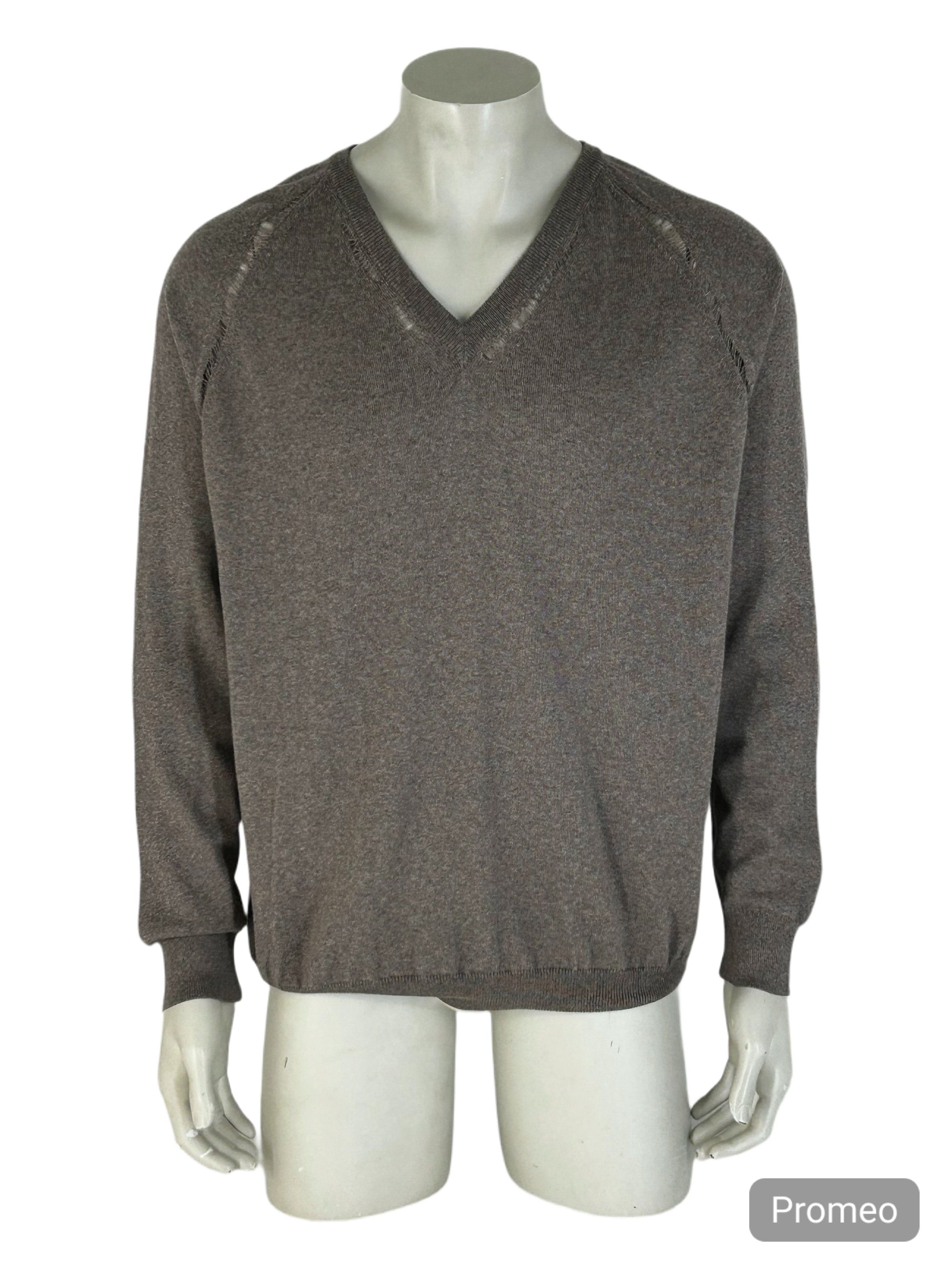 Dior DIOR HOMME DISTRESSED RAGLAN SLEEVE V-NECKKNITWEAR SIZE XXXL Size US XXL / EU 58 / 5 - 1 Thumbnail