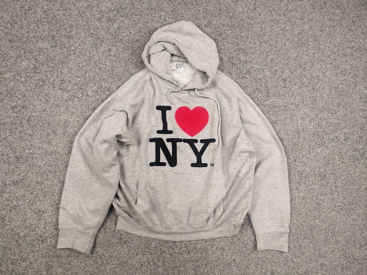 Vintage I Love New York Vintage Blank Logo Gray Hoodie Y2K Style Size US M / EU 48-50 / 2 - 9 Thumbnail