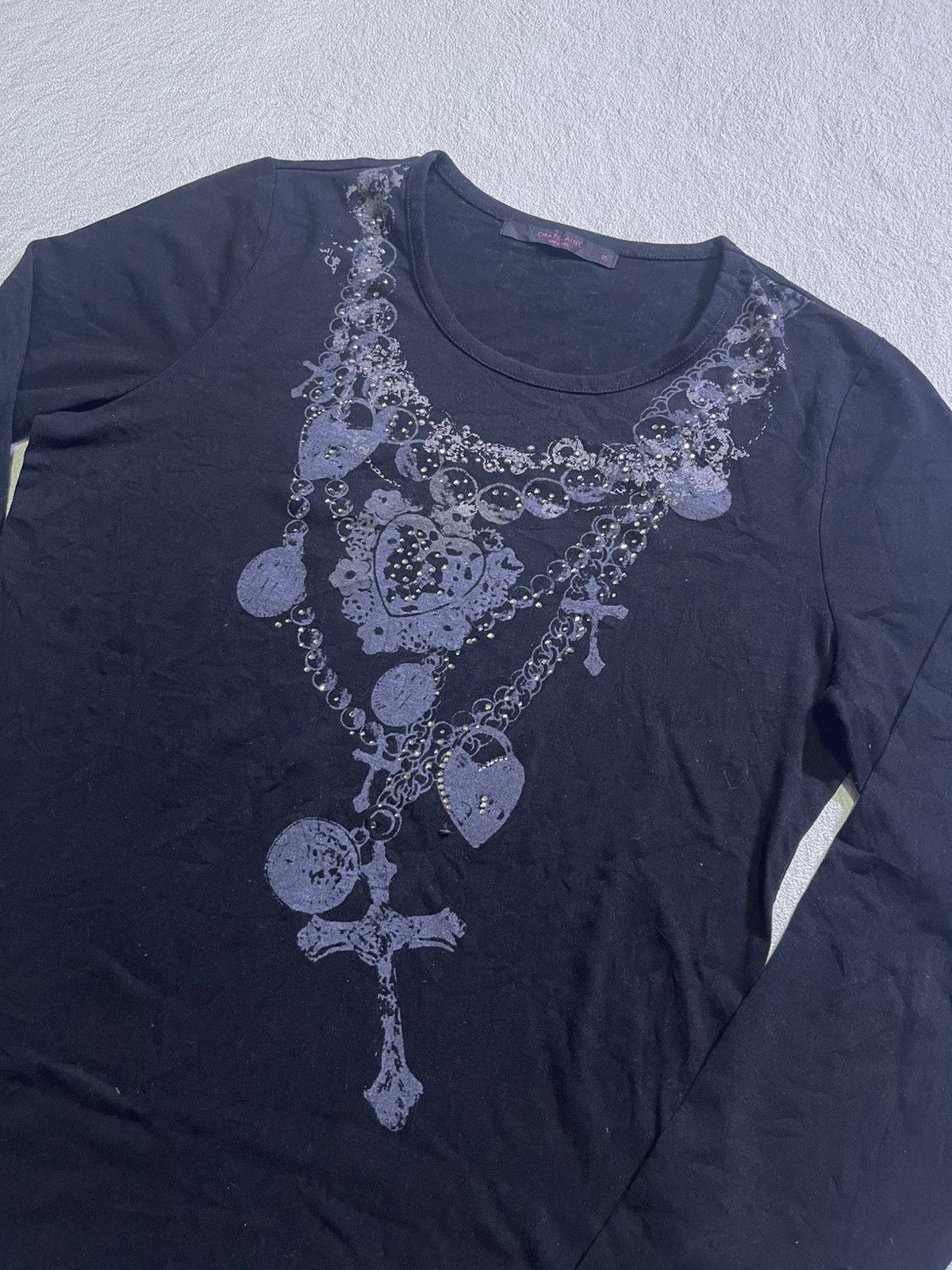 If Six Was Nine Y2K CHATELAINE long tshirt with motif cross Size US M / EU 48-50 / 2 - 3 Thumbnail