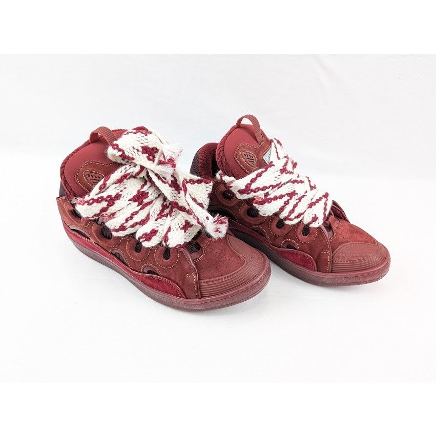 Lanvin o1rshd1 Curb Sneakers in Burgandy Size US 11 / EU 44 - 15 Thumbnail