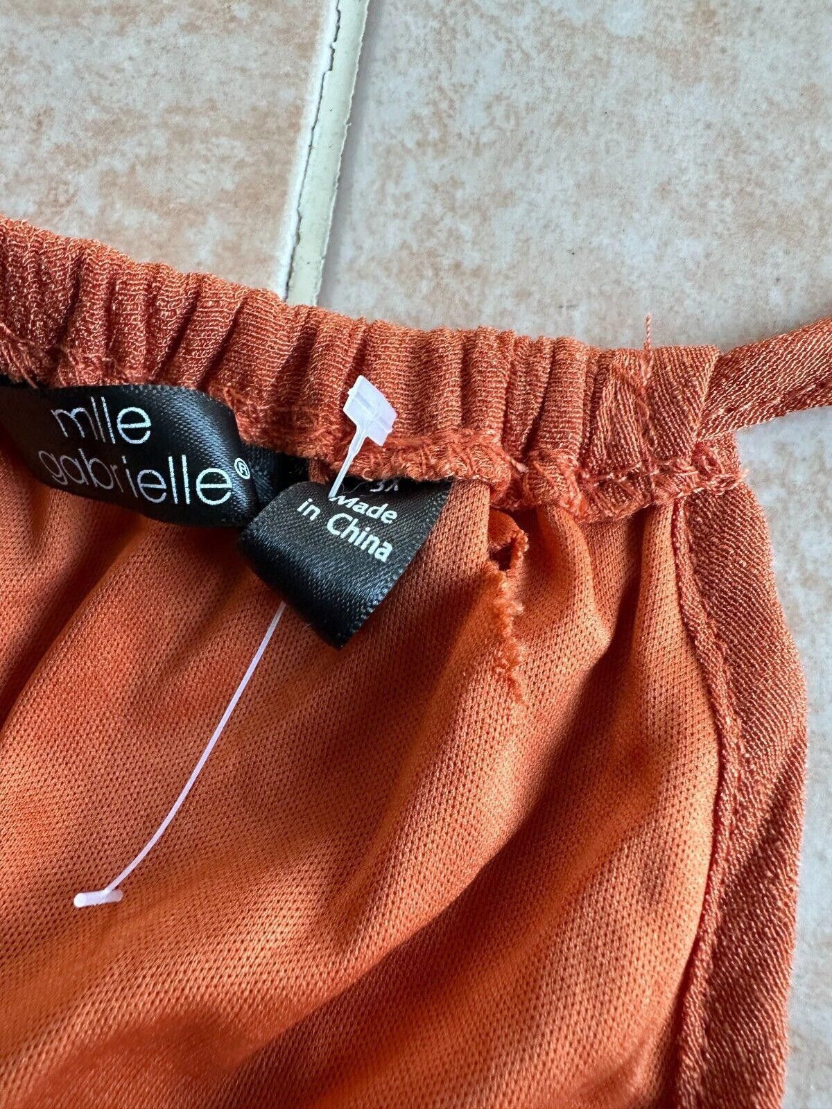 Designer mlle Gabrielle Burnt Orange dress full Dress Size 3X Size 3XL / US 20-22 - 8 Thumbnail