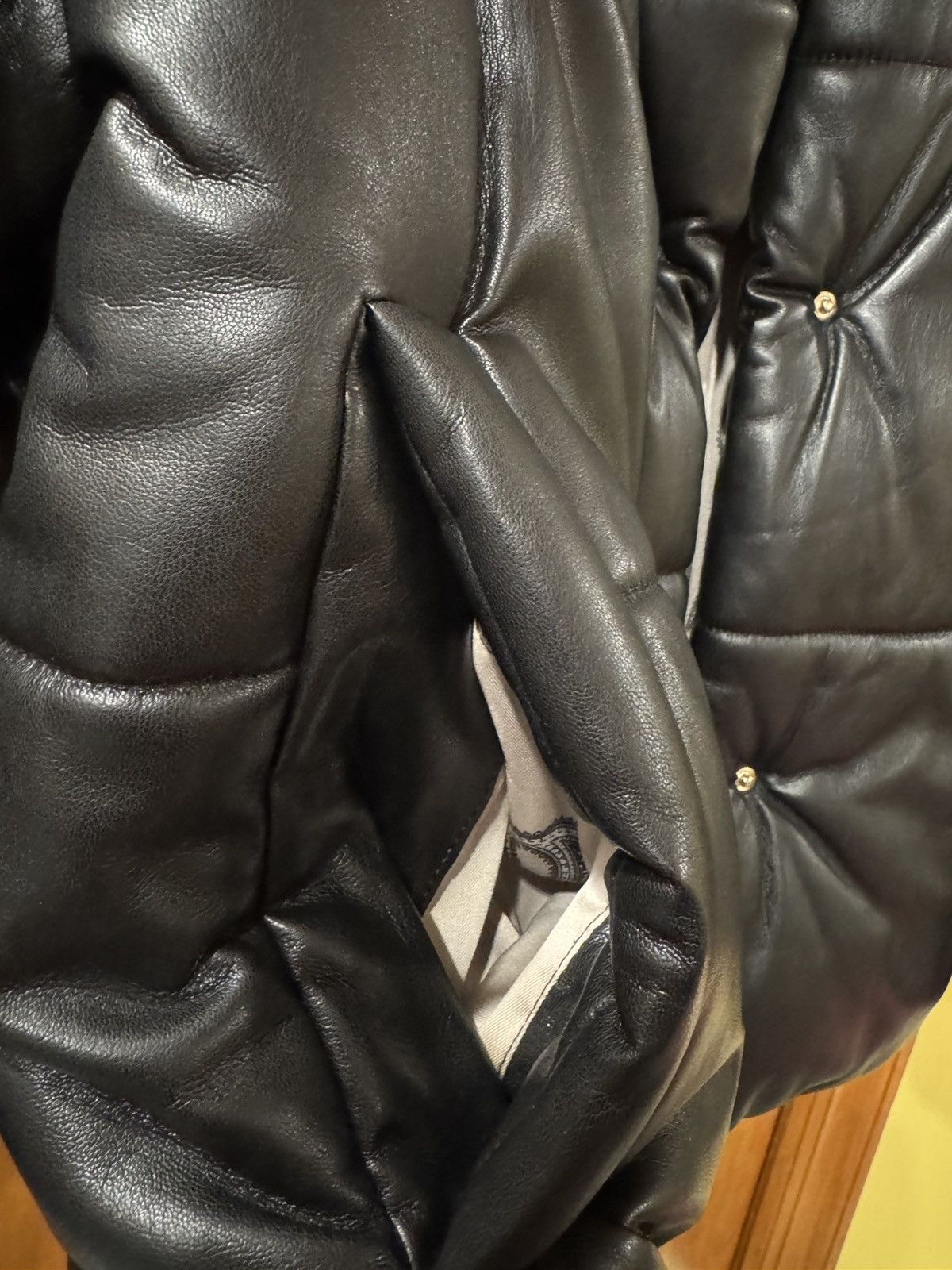Nanushka Nanushka Hide Faux Leather Black Puffer Jacket Size M / US 6-8 / IT 42-44 - 17 Thumbnail