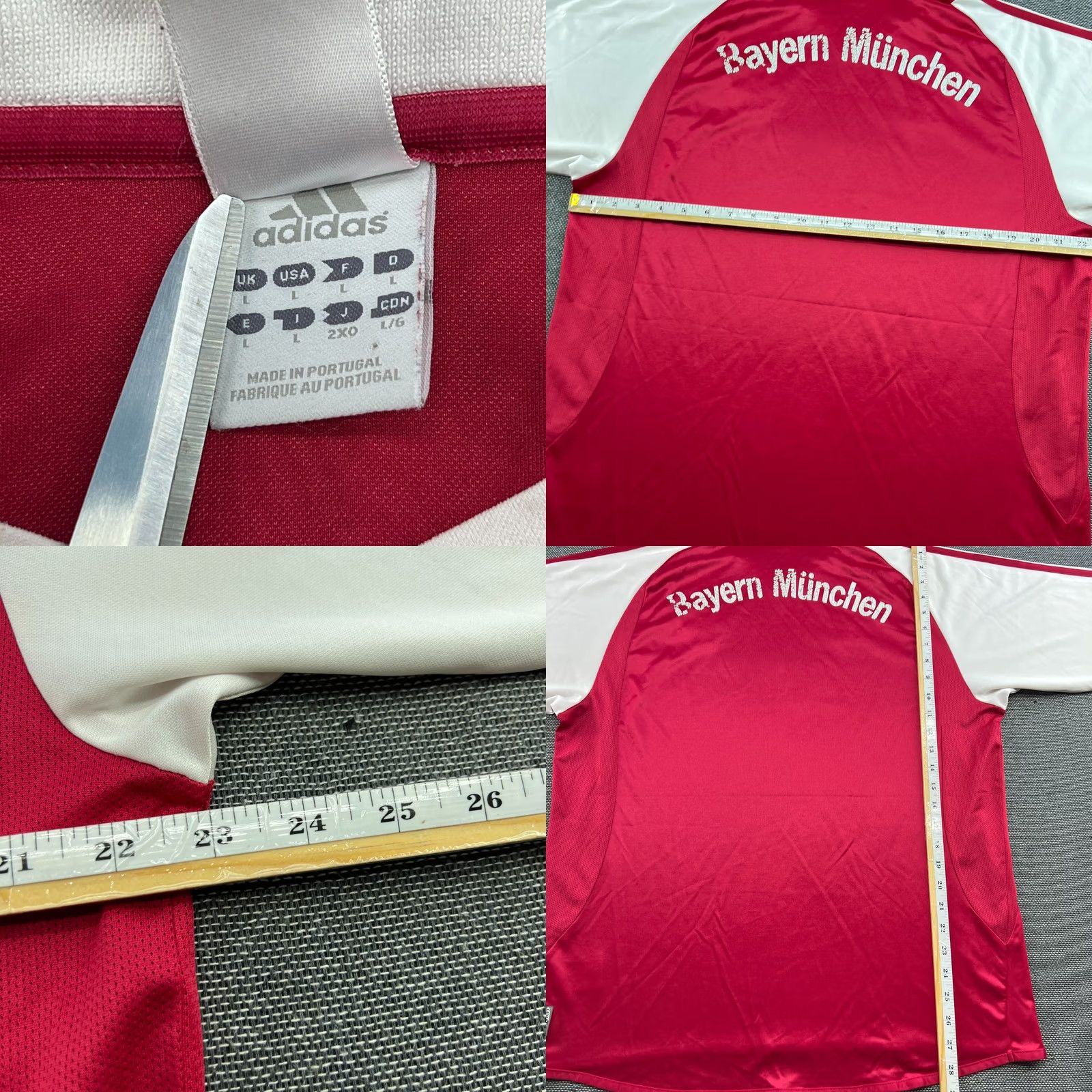 Adidas adidas Bayern Munich 2003 2004 Home Jersey Football Mens Large Red Shirt Size US L / EU 52-54 / 3 - 9 Thumbnail