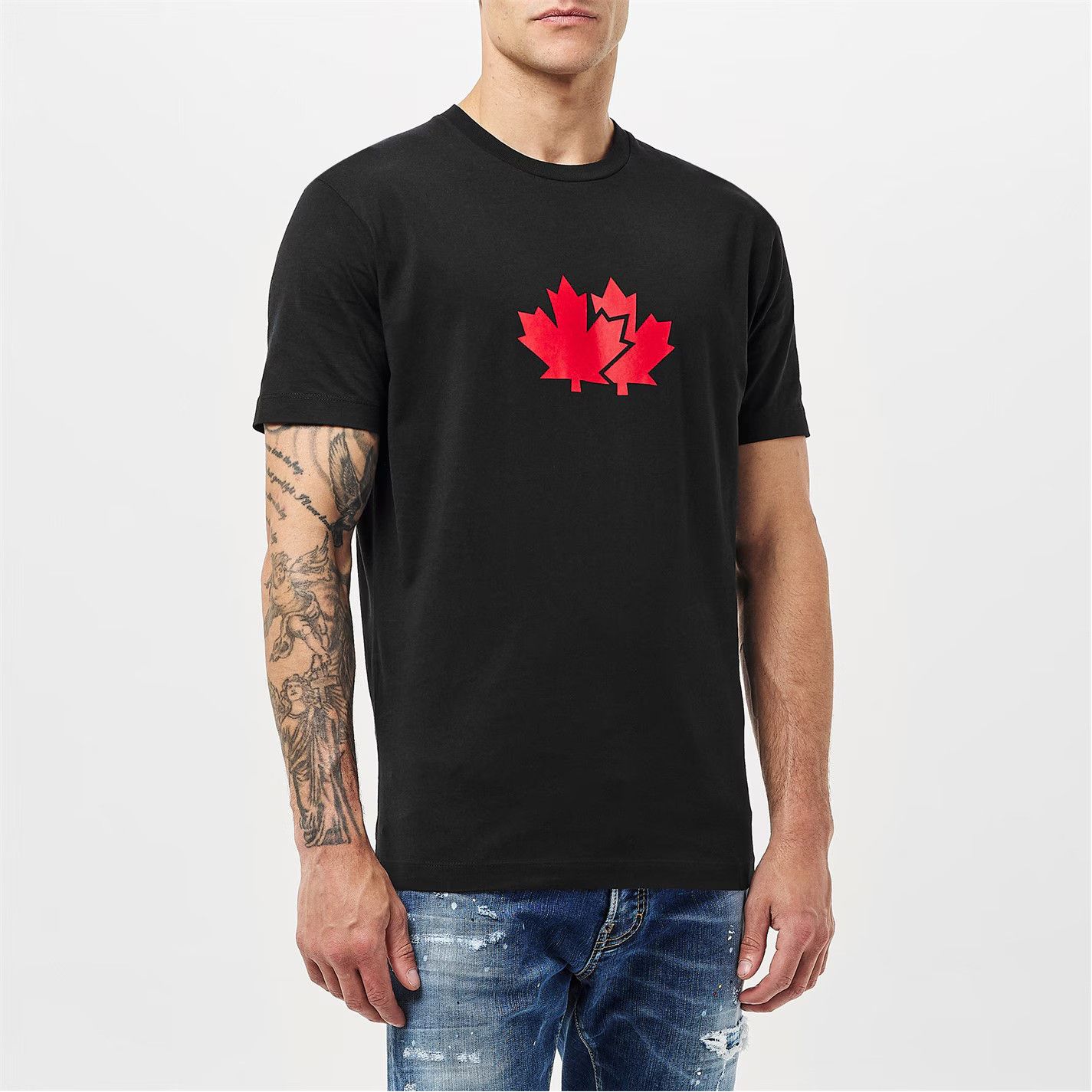 Dsquared2 o1g2r1mq0426 Maple Leaf T-Shirt in Black Size US XXL / EU 58 / 5 - 3 Thumbnail