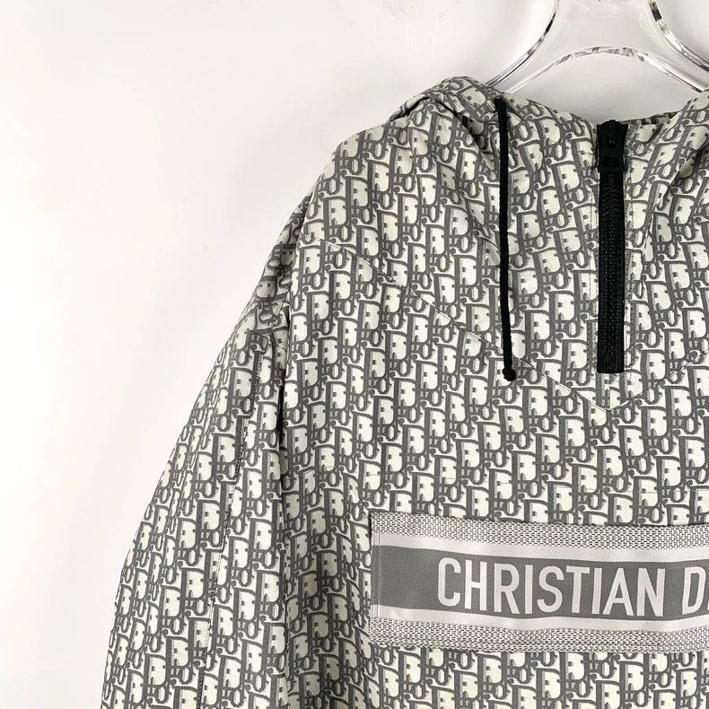 Dior Dior Gray logo jacquard full print hooded drawstring half Size US S / EU 44-46 / 1 - 3 Thumbnail