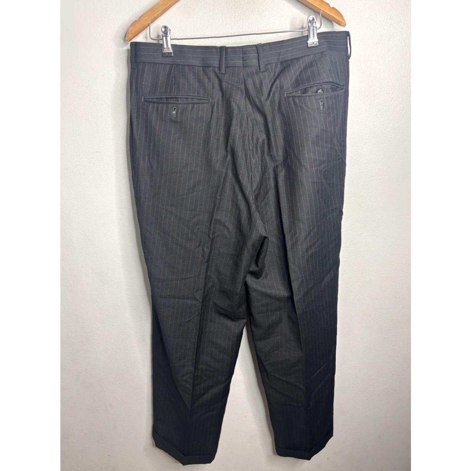 Ermenegildo Zegna Ermenegildo Zegna Suit Mens Charcoal Pinstripe Wool Trofeo Made Italy 2 Piece Size 42R - 7 Thumbnail
