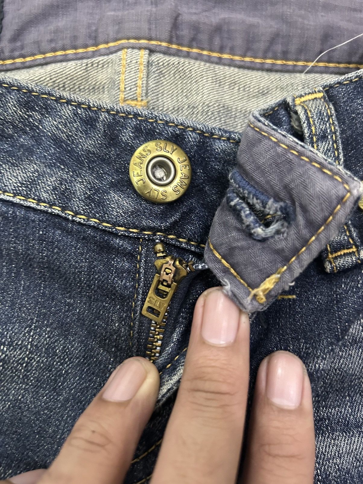 Japanese Brand × Vintage Vintage Japanese Sly Jeans Blue Wash Skinny Fit Denim Size US 30 / EU 46 - 13 Thumbnail