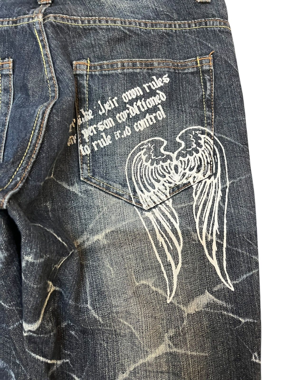 Beauty Beast × Japanese Brand × Le Grande Bleu (L.G.B.) Vintage Nylaus Clothing Flare Bootcut Honeycomb Denim Size US 30 / EU 46 - 9 Thumbnail