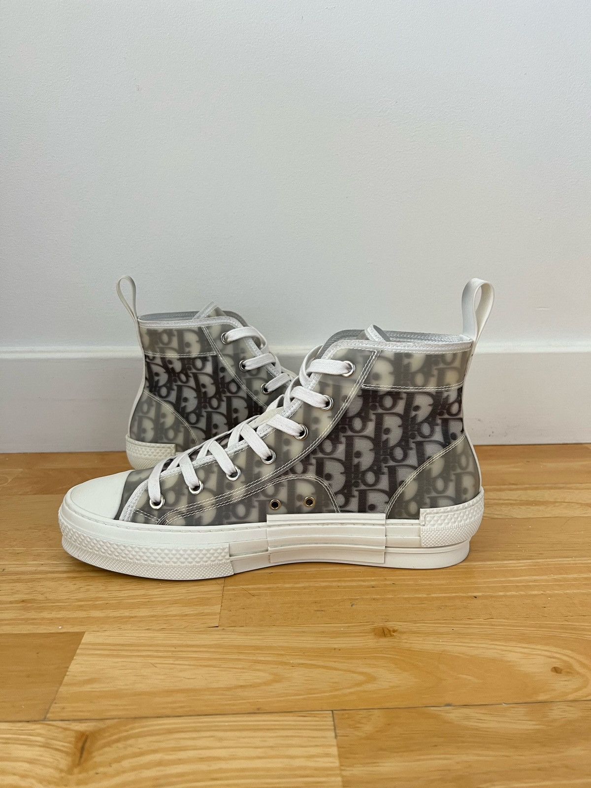 Dior 40 Dior OG B23 Oblique Black White High Top Logo Sneakers Size US 7 / EU 40 - 7 Thumbnail