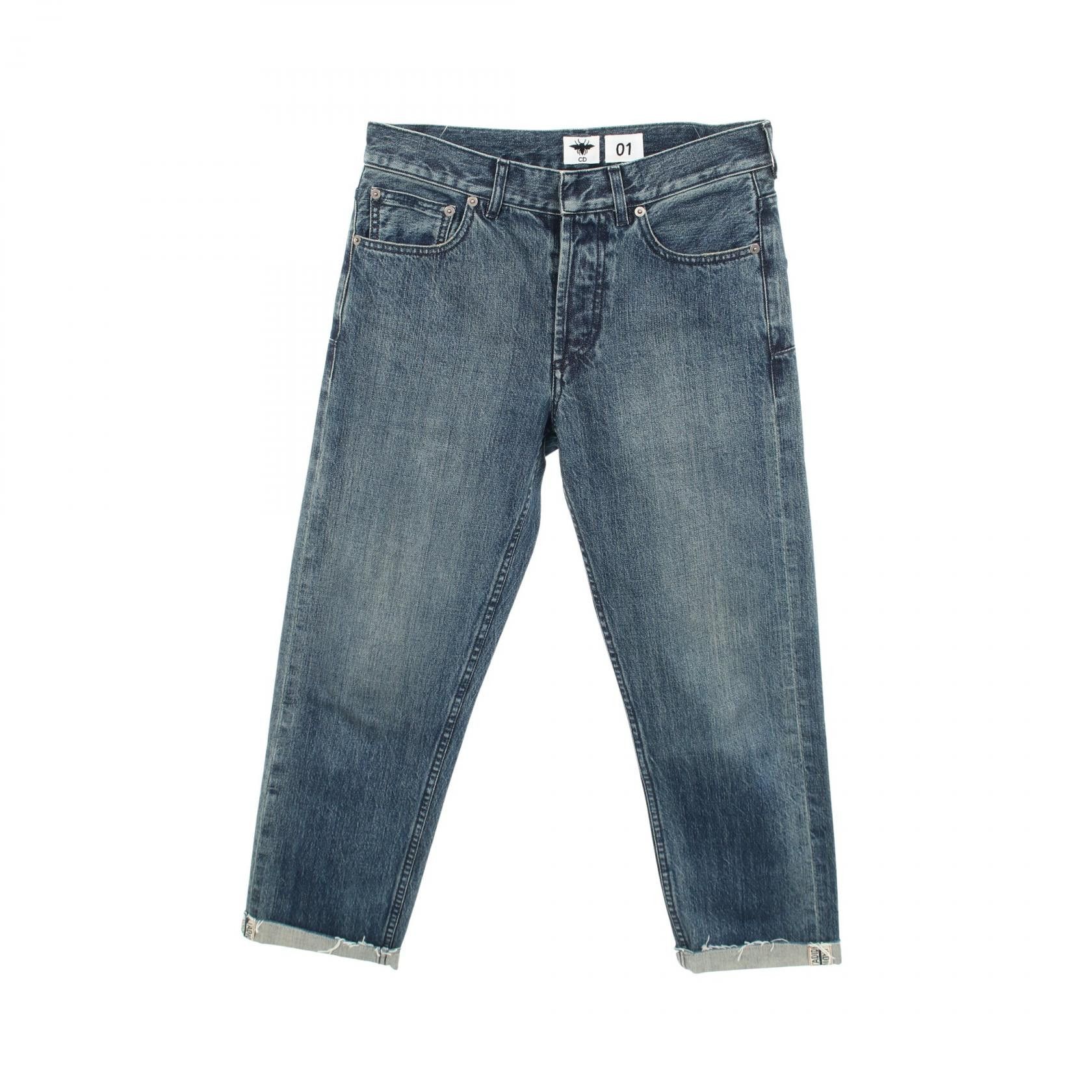 Dior Dior Christian Dior Cutoff Boyfriend Denim Pants Textile Jeans 912P01A3319 DUTY FREE for USA Size ONE SIZE - 1 Thumbnail
