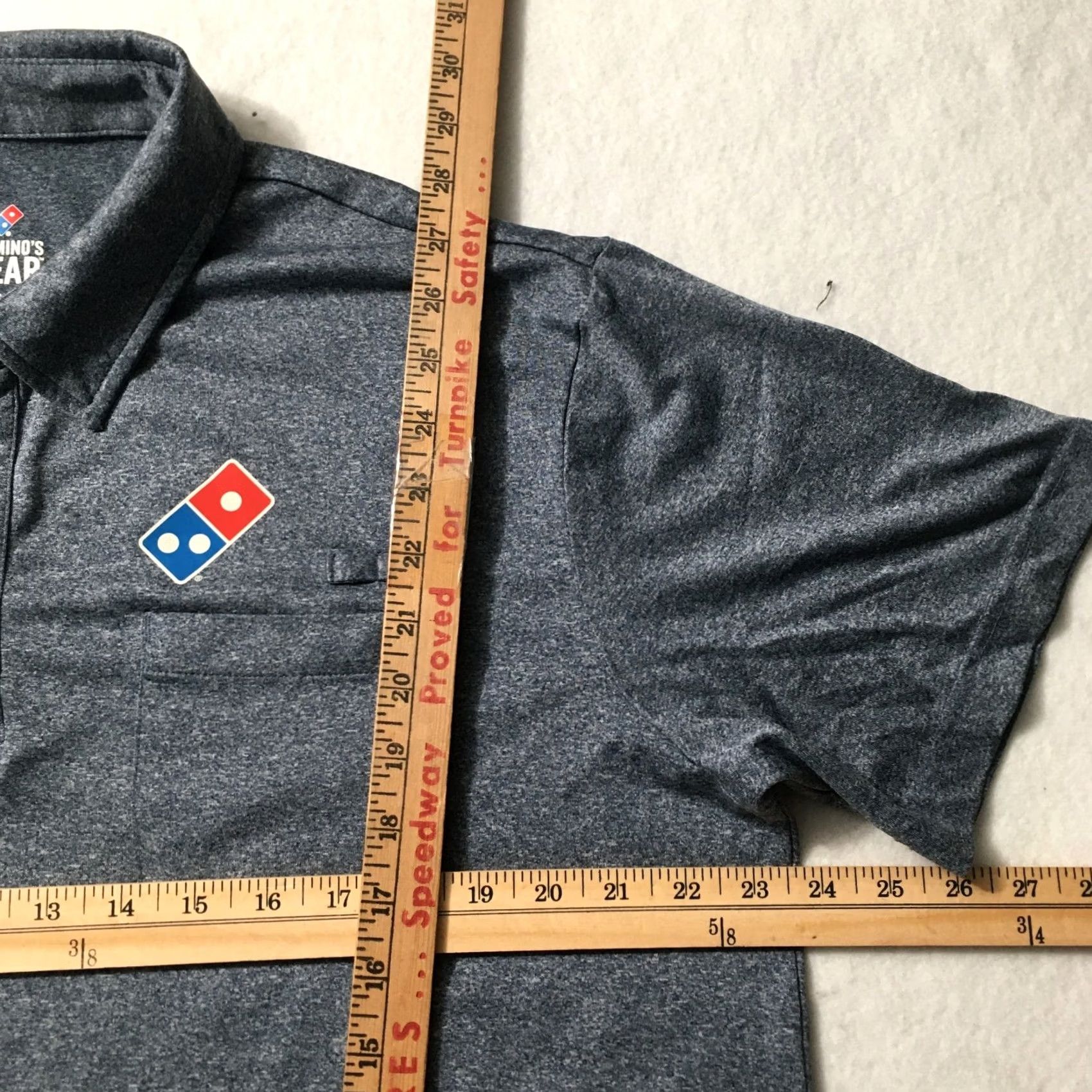 Vintage Domino's Polo Shirt L Men Blue Heather Short Sleeve Dominos Gear Polo Shirt Short Sleeve Uniform Pizza Delivery Size US L / EU 52-54 / 3 - 4 Thumbnail