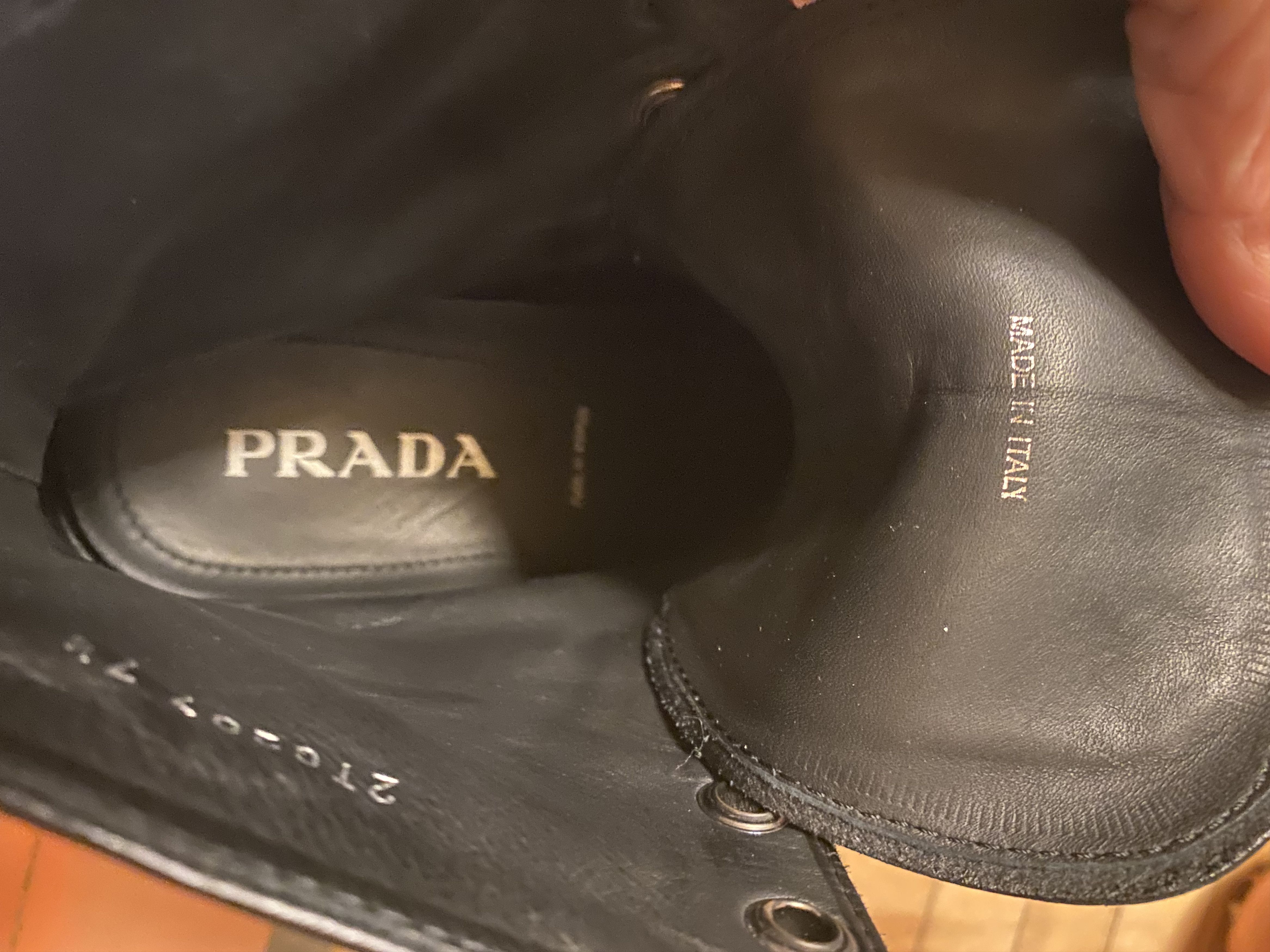 Prada Prada Men Monolith Lug Sole Leather Combat Black 2TG207 7.5 Size US 7.5 / EU 40-41 - 11 Thumbnail