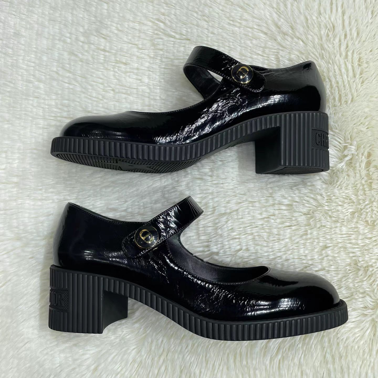 Dior DIOR D-Doll Mary Jane Round Toe Block Heel Pumps K15 Size US 9 / IT 39 - 5 Thumbnail