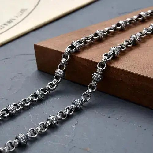 Other Silver Color Six-character Mantra Necklace Size ONE SIZE - 4 Thumbnail