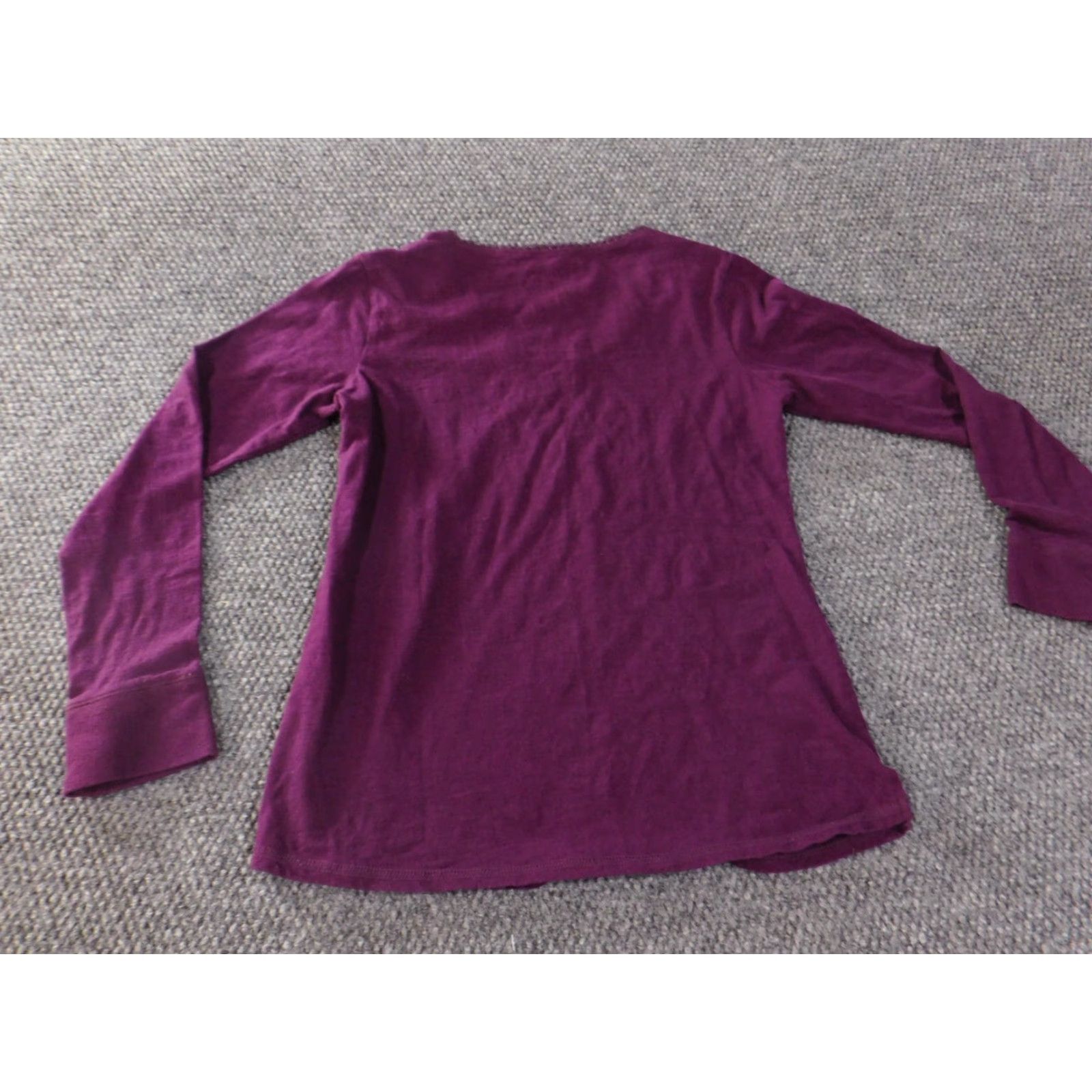 Vintage Woolrich Blouse Shirt Womens L Purple V-Neck Pullover Knit Cotton Casual Regular Basic Designer Size L / US 10 / IT 46 - 7 Thumbnail