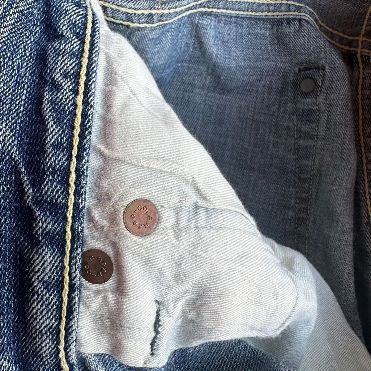 The Flat Head THE FLAT HEAD 18oz DENIM SELVEDGE/REDLINE DISTRESSED PANTS Size US 30 / EU 46 - 14 Thumbnail