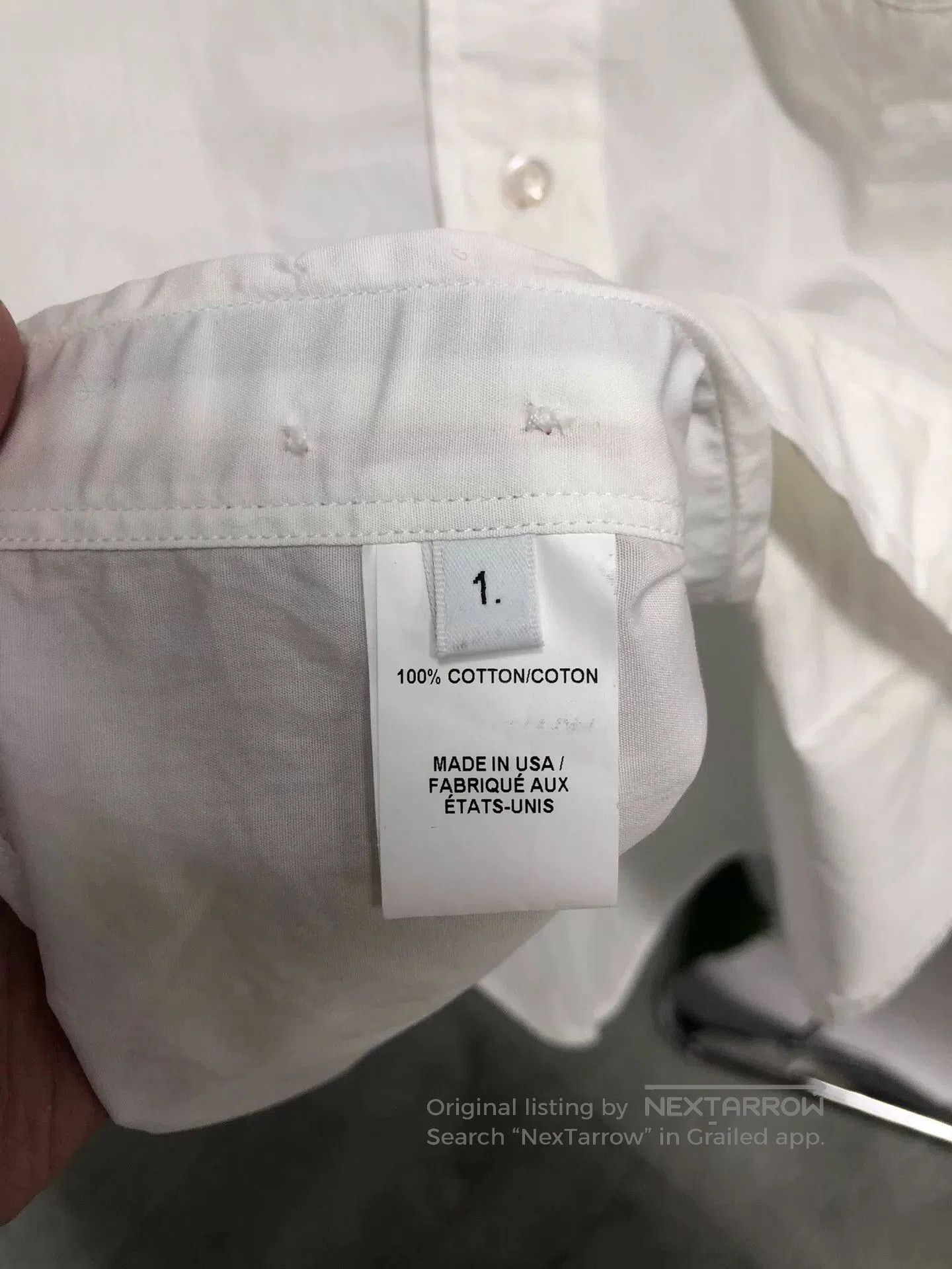 Thom Browne thom browne white logo cotton button. Size US S / EU 44-46 / 1 - 5 Thumbnail