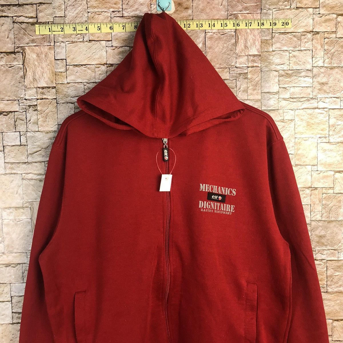 Japanese Brand ELF Red mechanic racing vintage sweatshirt Hoodie #A167 Size US M / EU 48-50 / 2 - 2 Thumbnail