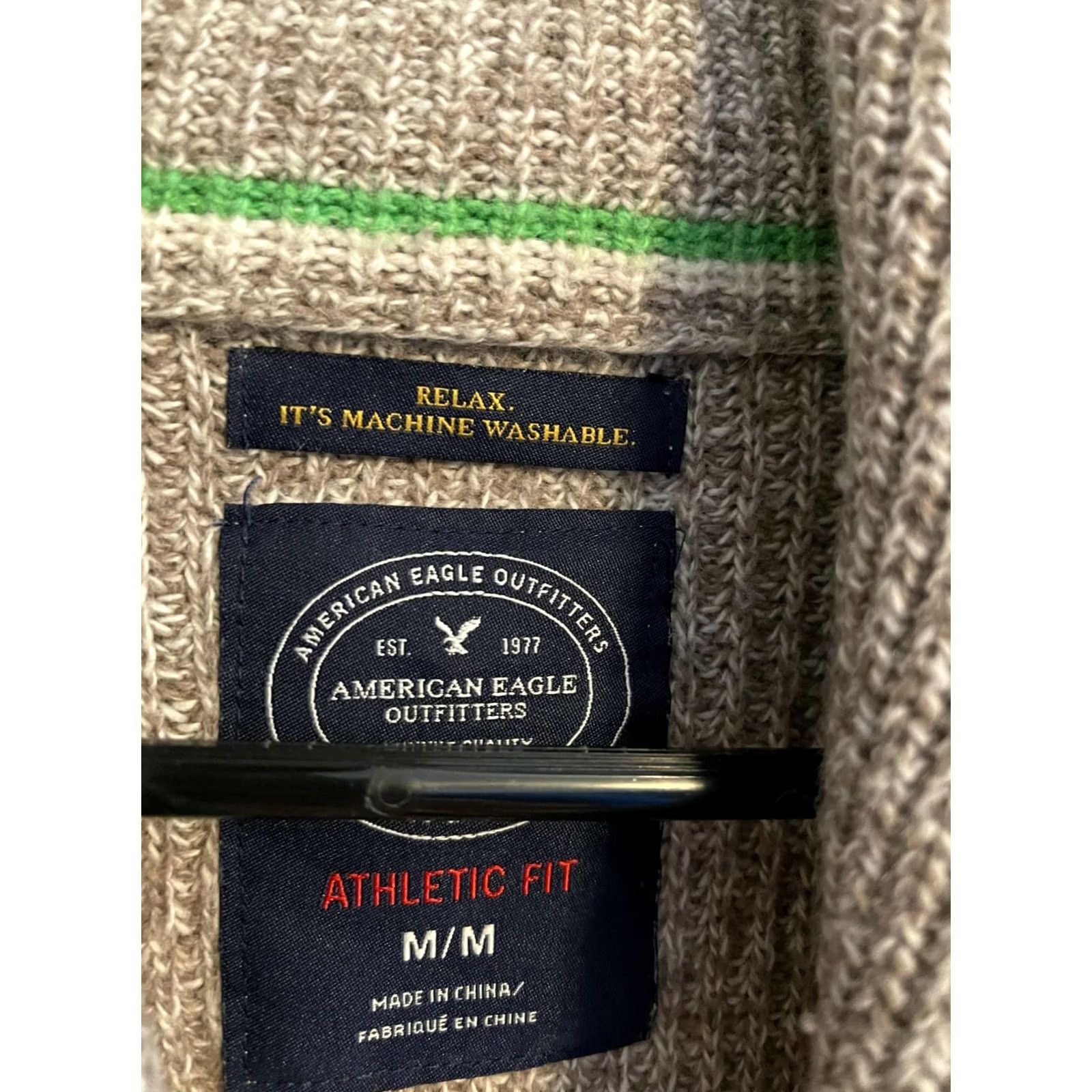 American Eagle Outfitters American Eagle Athletic Fit Wool Blend Shawl Collar Pullover Sweater M Men's Size US M / EU 48-50 / 2 - 3 Thumbnail