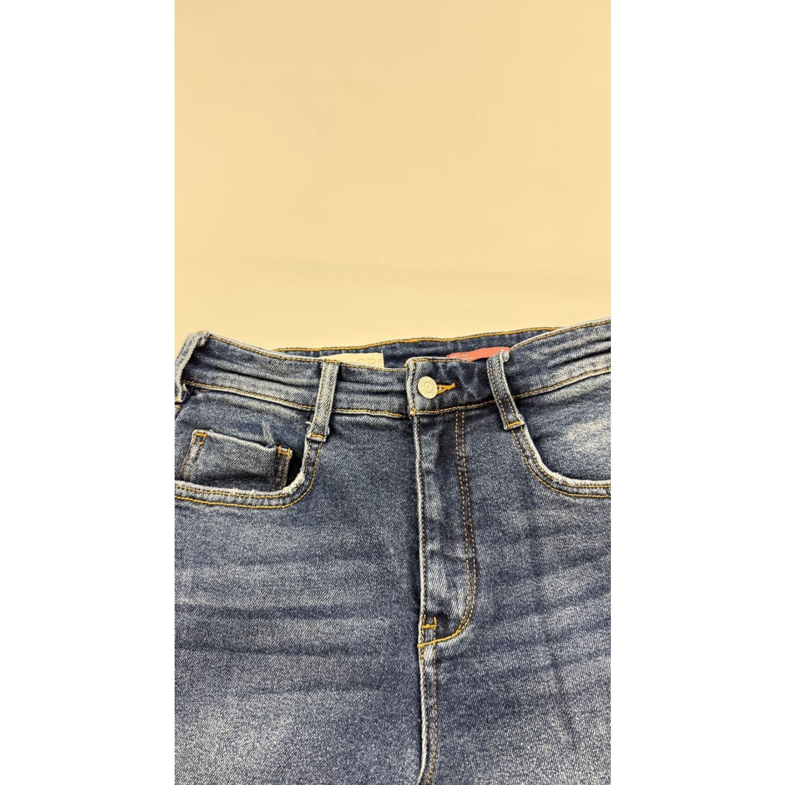 Vintage Pilcro Anthropologie Jeans Womens 26 Blue The Cigarette Slim Straight Denim Raw Hem Stretch Size 26" / US 2 / IT 38 - 2 Thumbnail