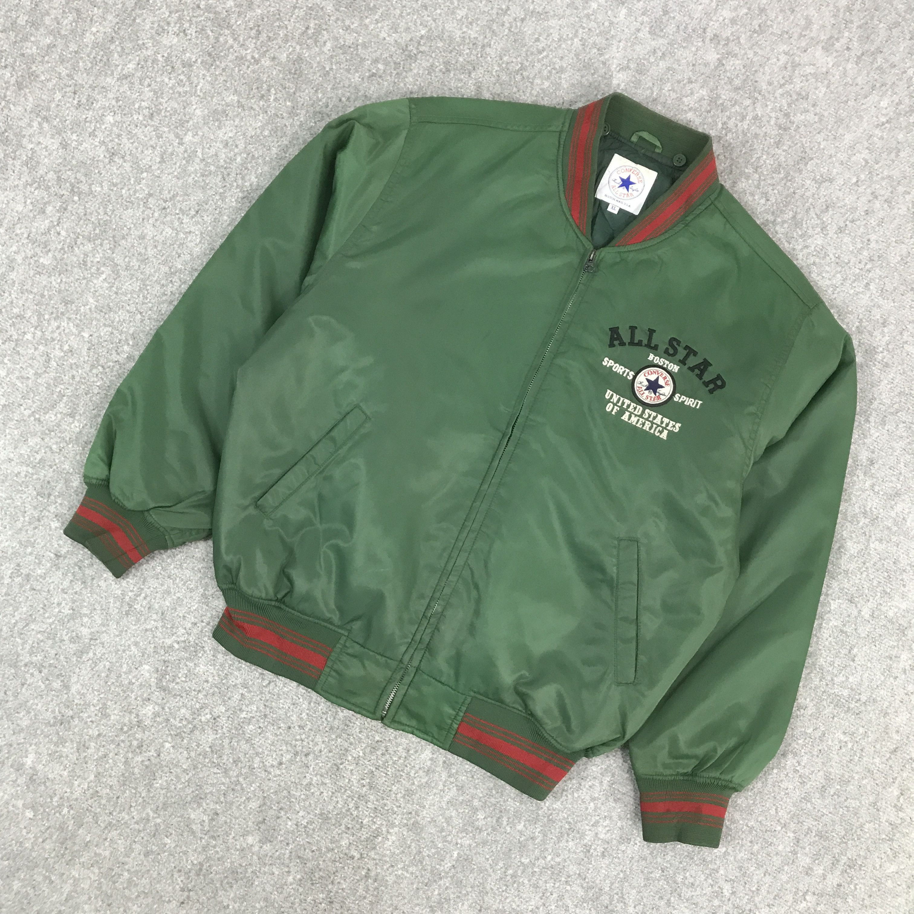 Converse × Vintage CONVERSE ALL STAR BOMBER JACKET Size US XL / EU 56 / 4 - 5 Thumbnail