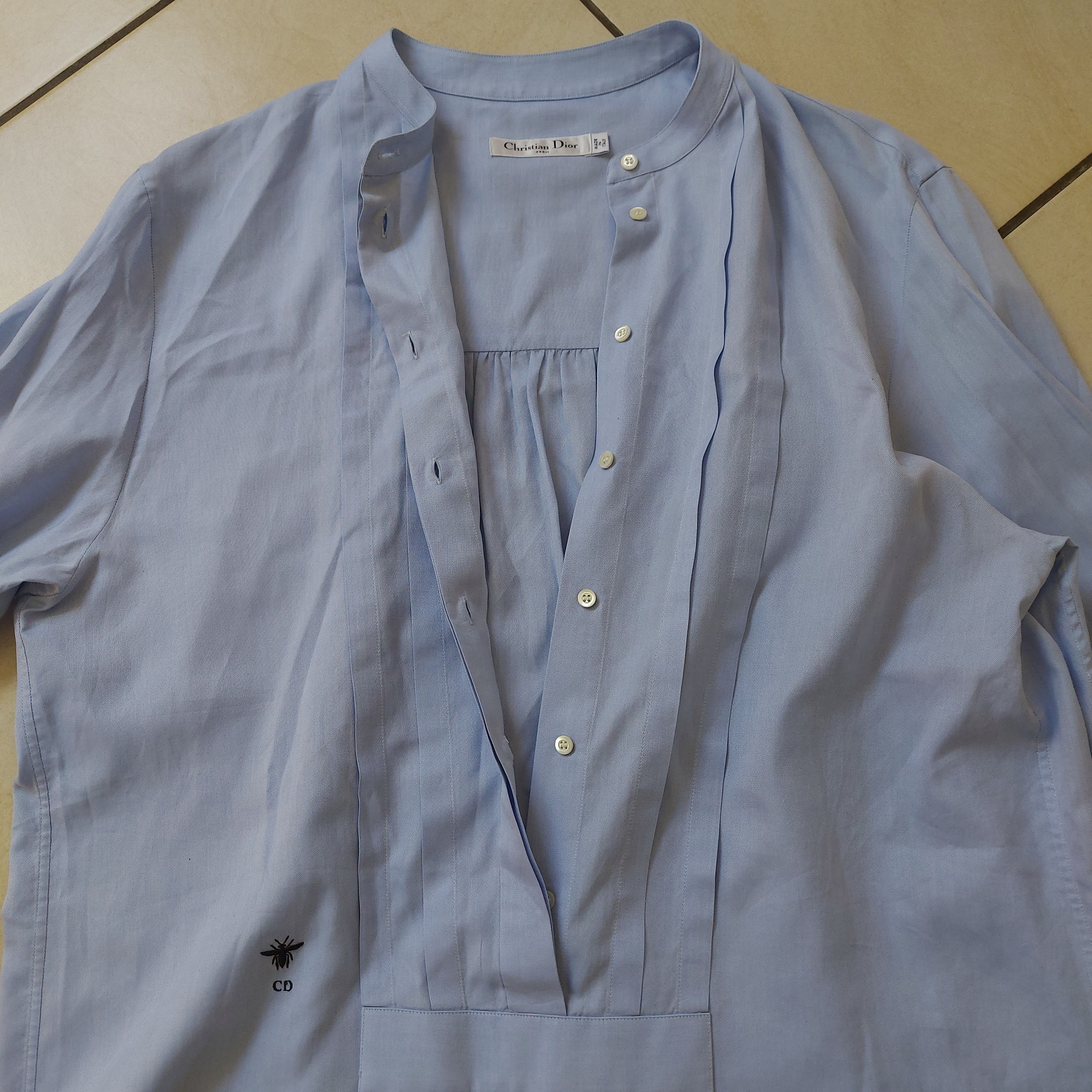 Christian Dior Monsieur Christian Dior blue dress shirt Size XL / US 12-14 / IT 48-50 - 3 Thumbnail
