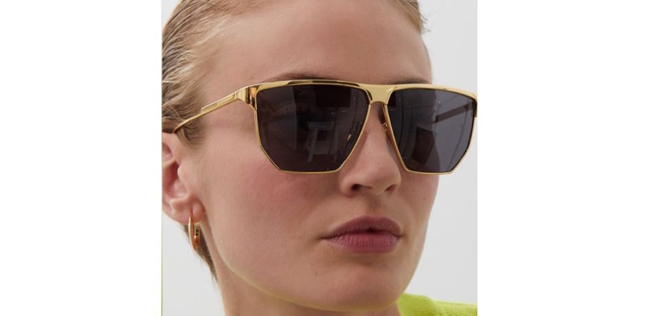 Bottega Veneta NEW BOTTEGA VENETA BV1069S 001 GOLD GREY UNISEX SUNGLASSES Size ONE SIZE - 3 Thumbnail