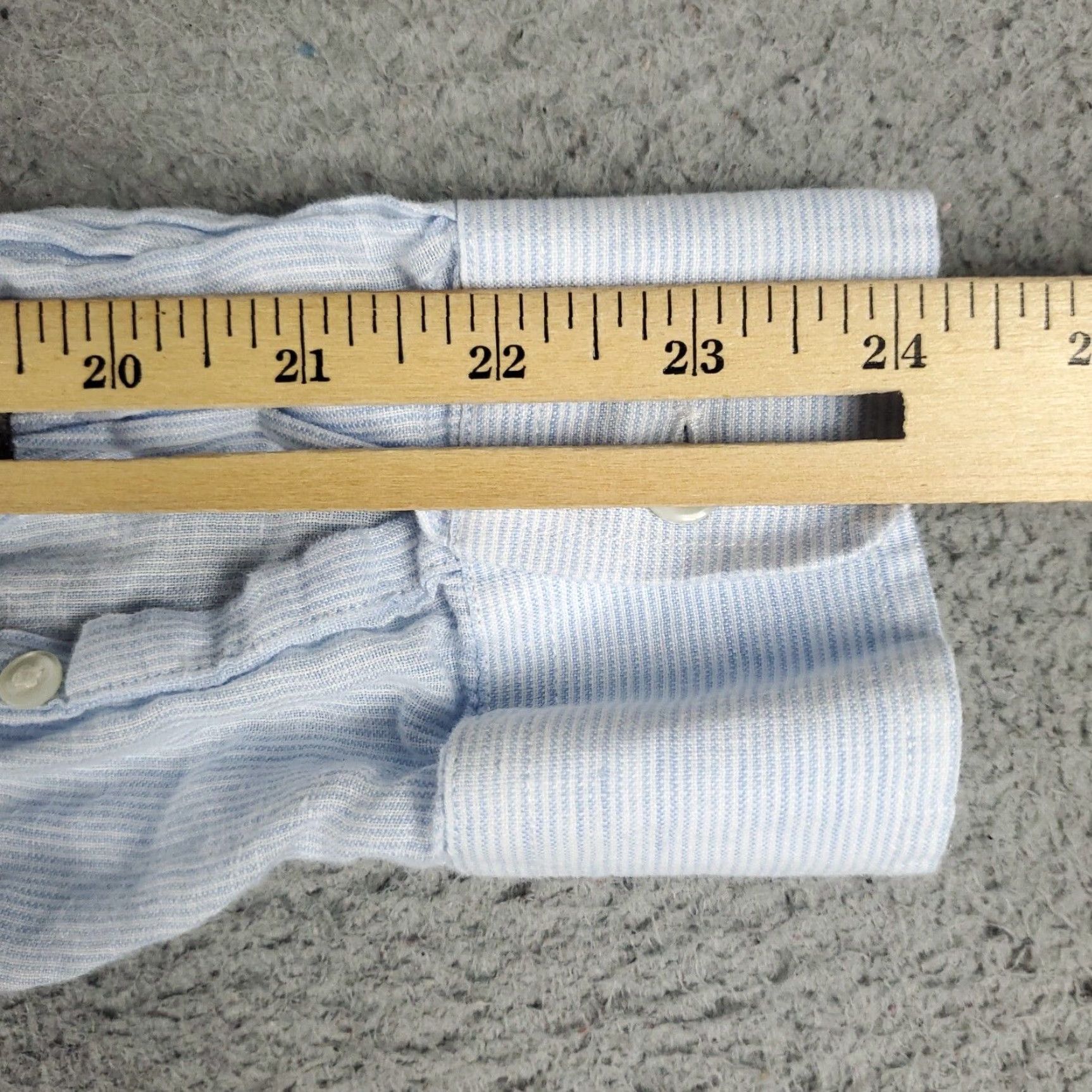 Vineyard Vines VINEYARD VINES Shirt Large Blue Striped Linen Casual Button-Up Long Sleeve Mens Size US L / EU 52-54 / 3 - 7 Thumbnail
