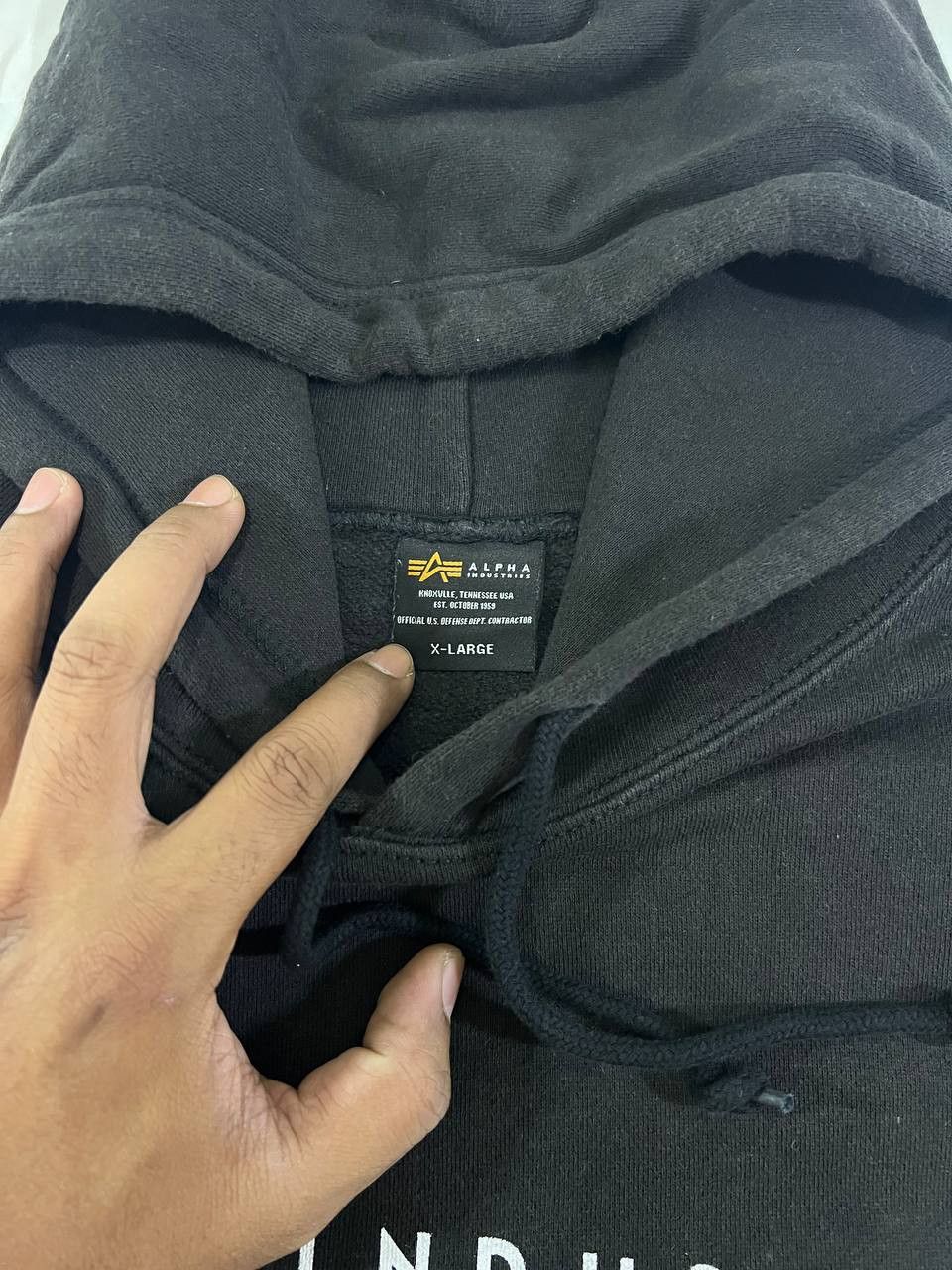 Alpha Industries × Vintage Y2K Black Alpha Industries Hoodie Size US XL / EU 56 / 4 - 7 Thumbnail