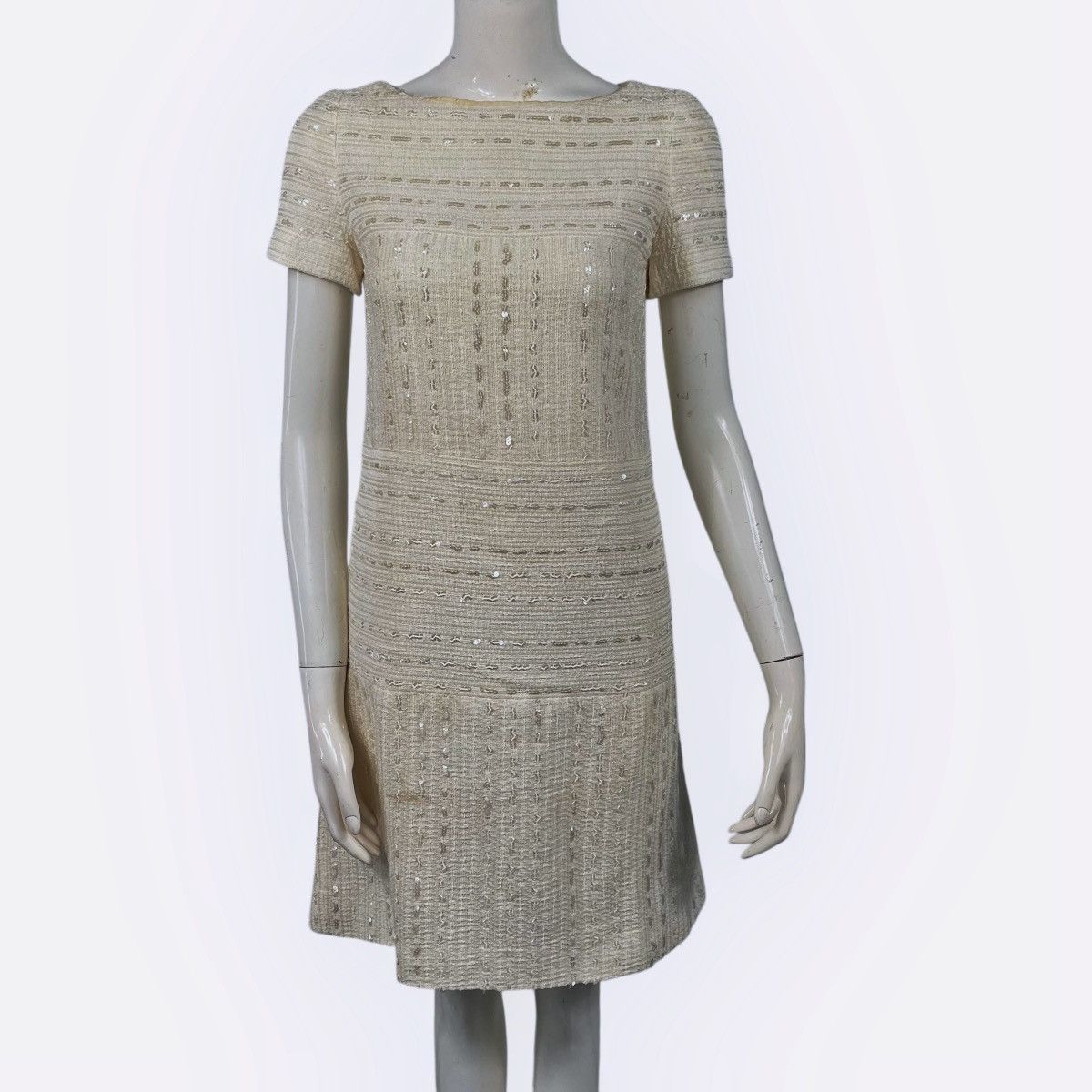 Chanel Vintage Chanel Identification Tweed Sequin One-Piece Dress Size XS / US 0-2 / IT 36-38 - 2 Thumbnail