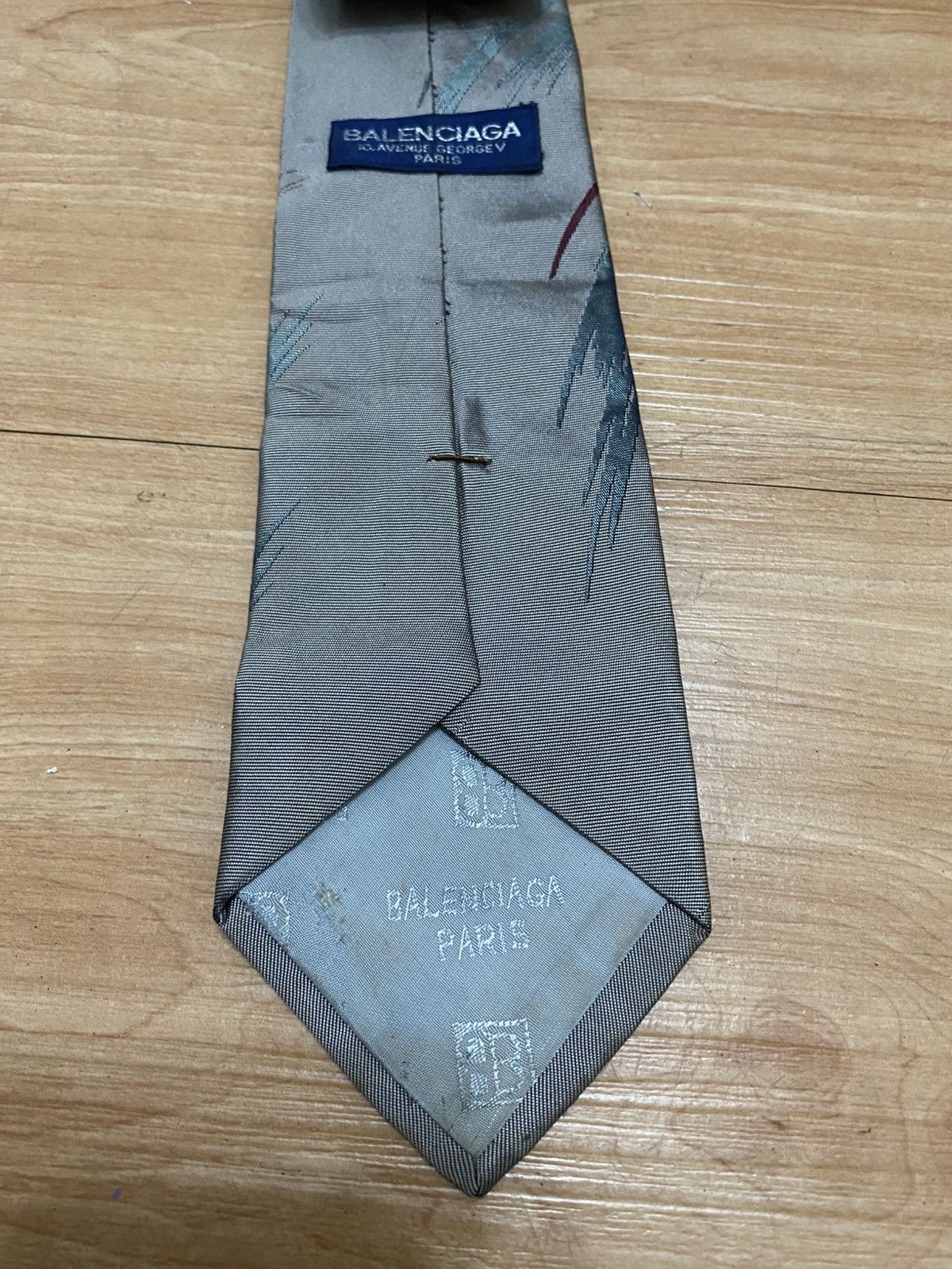Balenciaga Vintage 90s Balenciaga tie nice design Size ONE SIZE - 4 Thumbnail