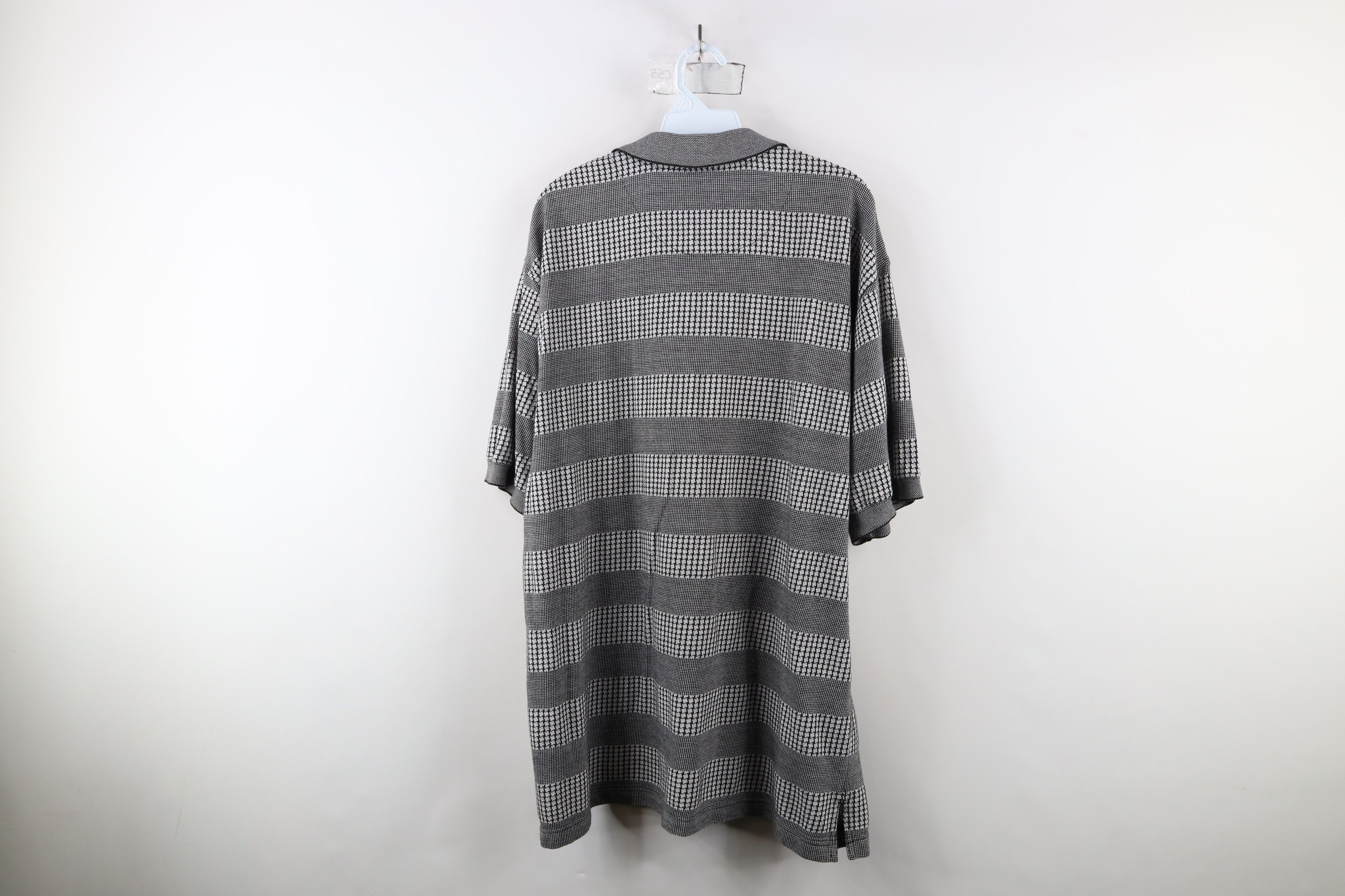 Vintage Vintage 90s Streetwear Houndstooth Knit Golf Polo Shirt Size US XL / EU 56 / 4 - 10 Thumbnail