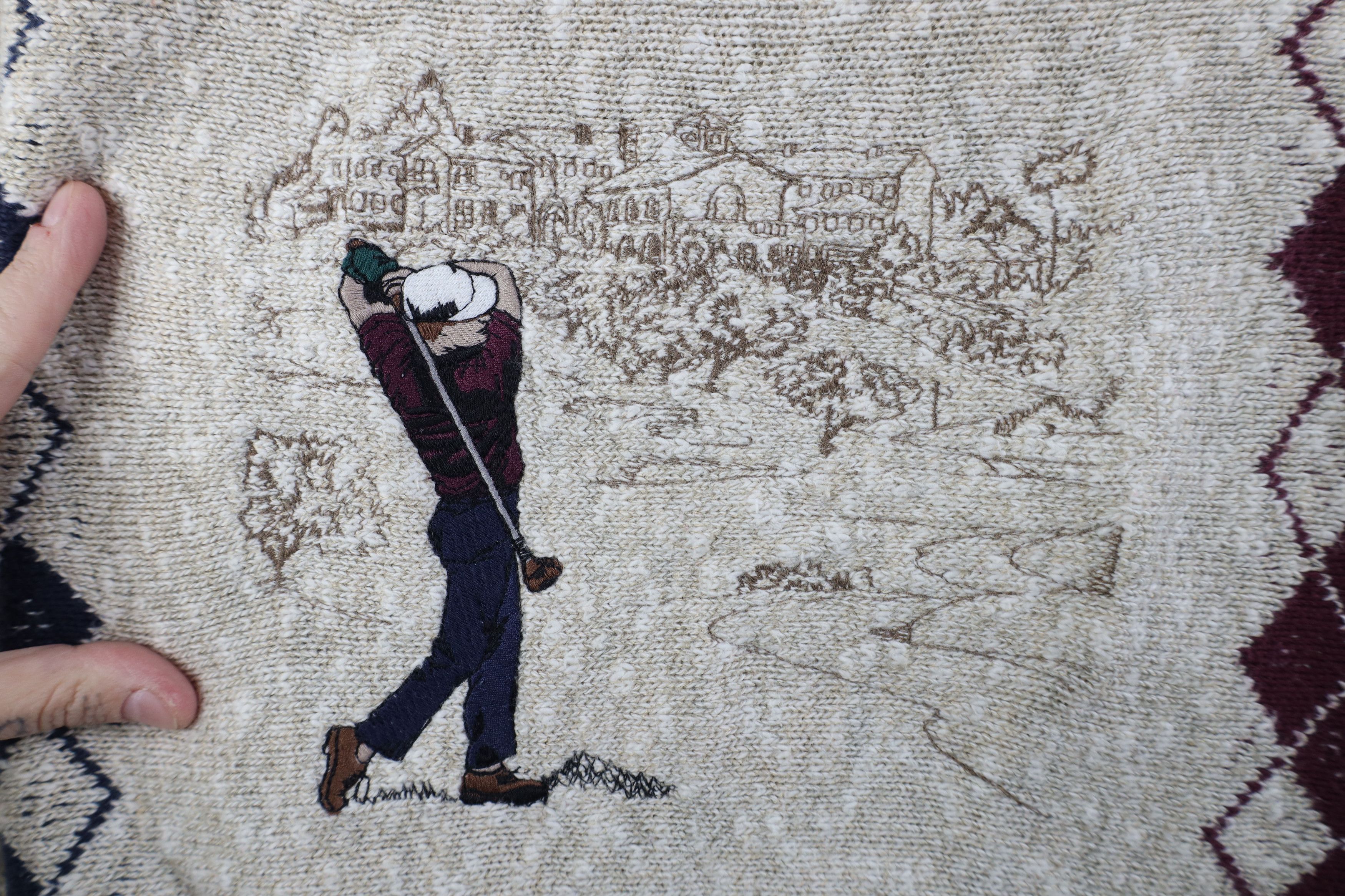 Vintage Vintage 90s Streetwear Golf Knit Crewneck Sweater USA Size US M / EU 48-50 / 2 - 4 Thumbnail