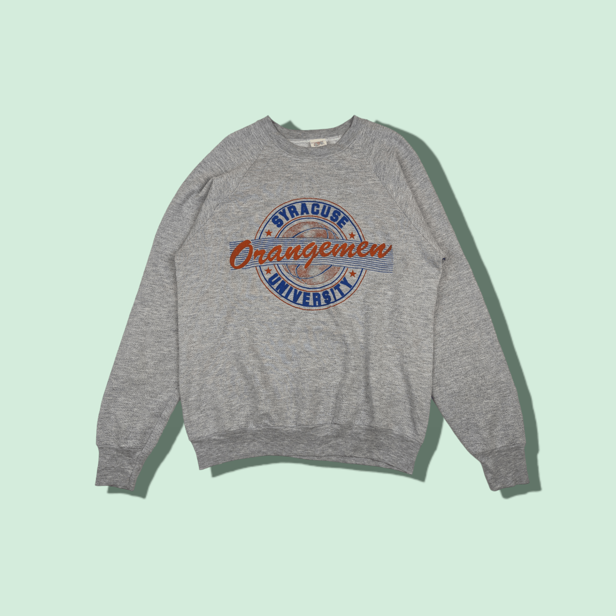 image of American College x Made In USA VTG 90's Syracuse University Orangemen Basketball Sweatshirt in Grey