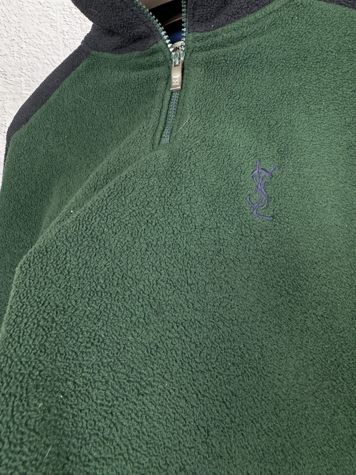 Vintage Saint Laurent Jeans vintage 1/4 zip pullover fleece sweater Size US XL / EU 56 / 4 - 12 Thumbnail