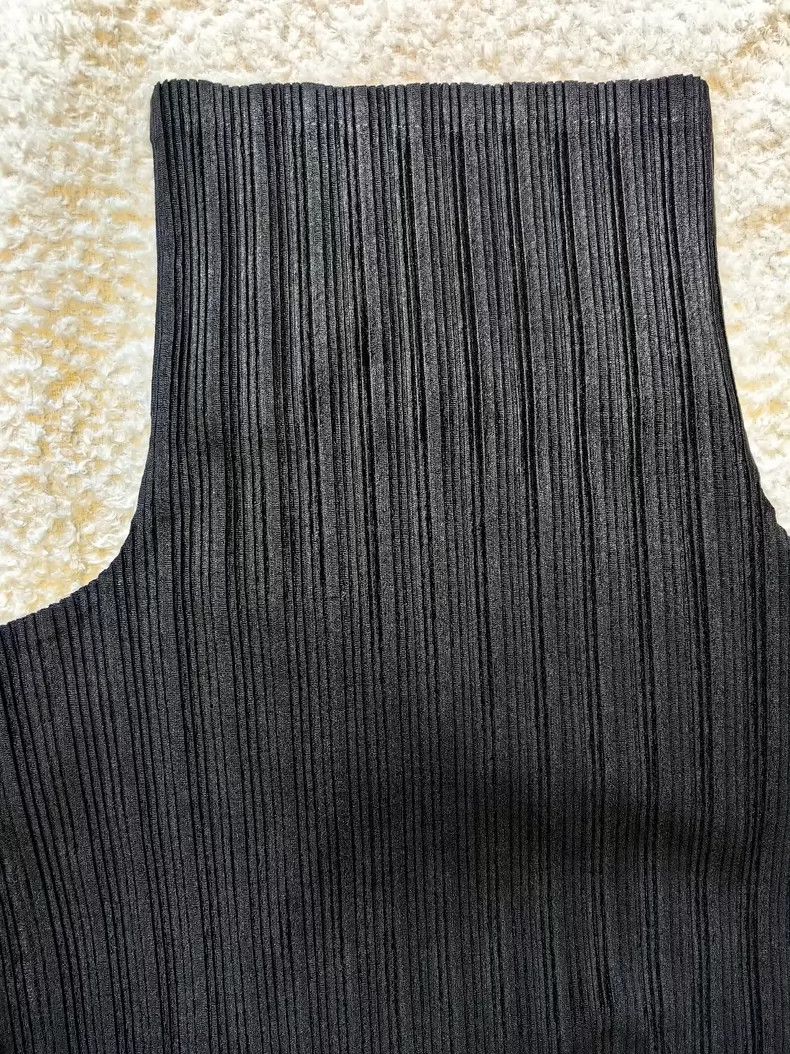 Issey Miyake issey miyake size:3 High-necked ribbed top Size XXS / US 00 / IT 34 - 2 Thumbnail