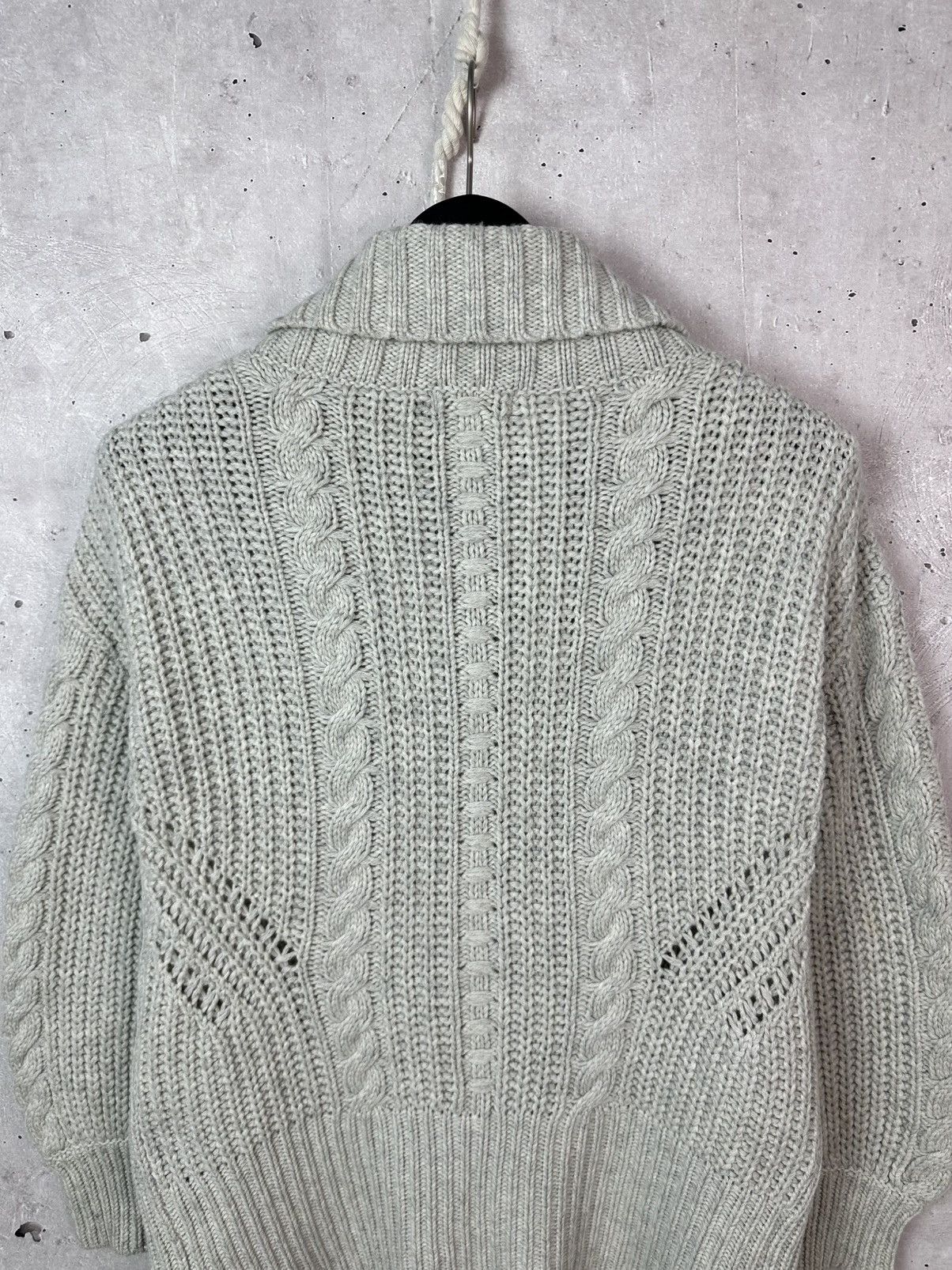 Reiss Reiss Wool Knit Long Sleeve Light Grey Cardigan Sweater Size XS / US 0-2 / IT 36-38 - 9 Thumbnail