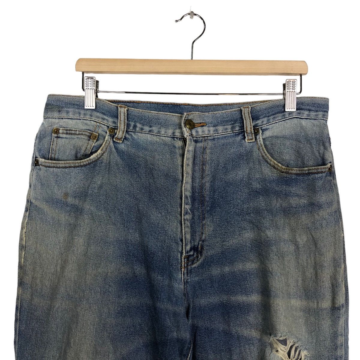 Japanese Brand RARE PUNK DESIGN DISTRESSED DENIM OSJ USA Size US 33 - 3 Thumbnail