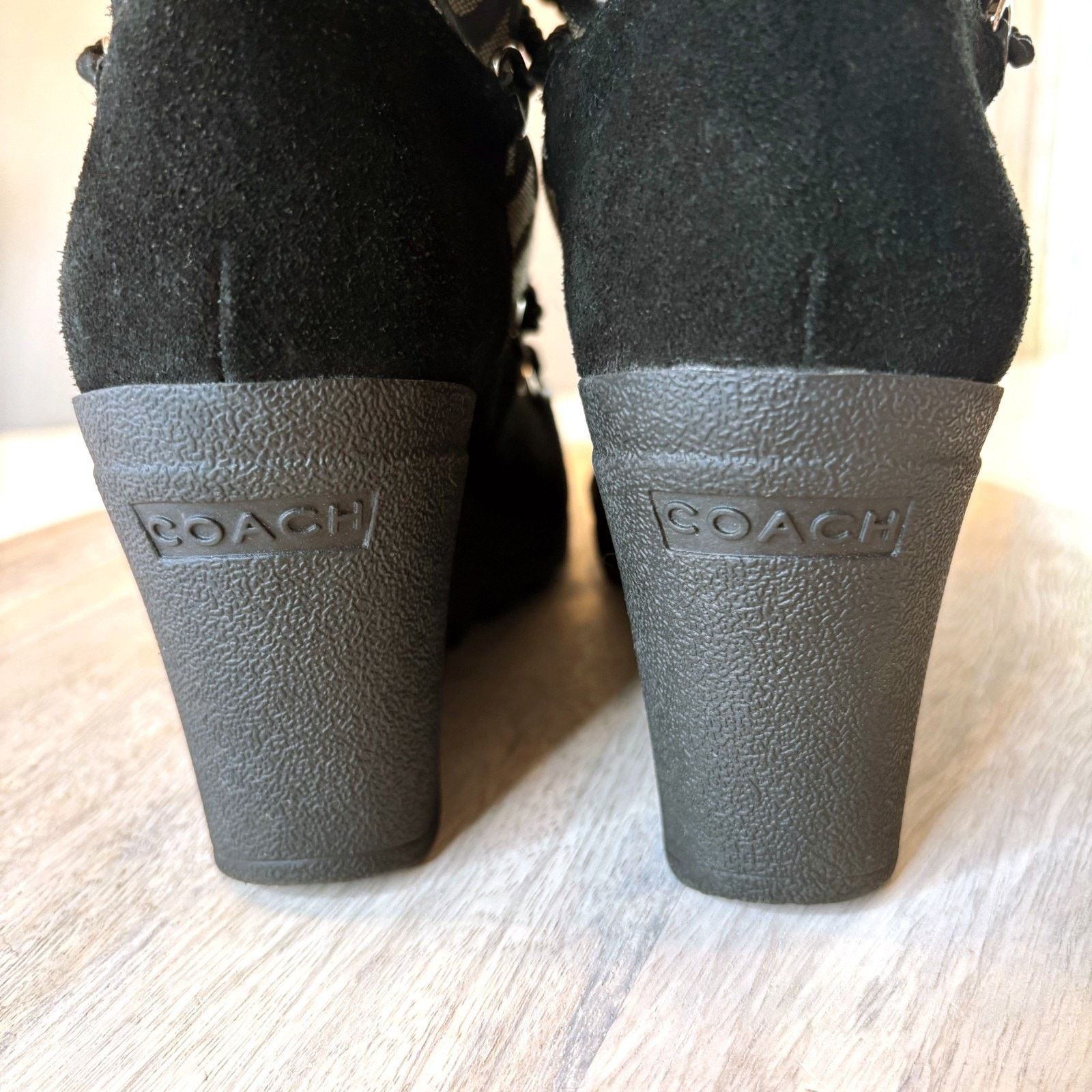 Coach Coach Signature Wedge Winter Boots Black Suede Women's 7.5 Size US 7.5 / IT 37.5 - 7 Thumbnail