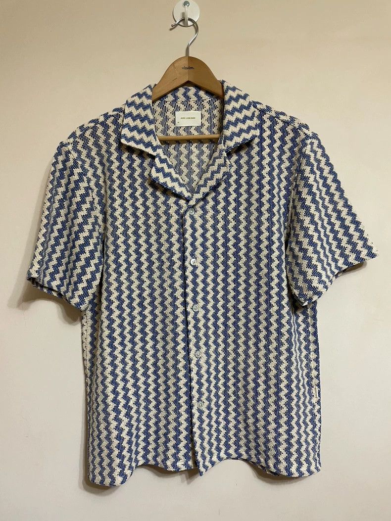 Aime Leon Dore Aime Leon Dore ALD 24ss Striped Mesh Short-Sleeved Shirt Bl Size US M / EU 48-50 / 2 - 1 Thumbnail